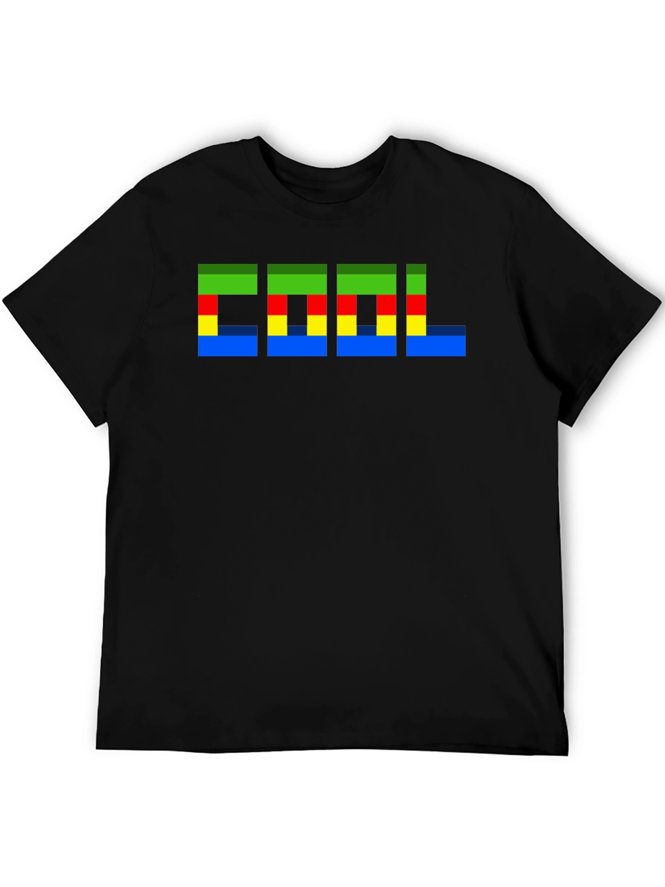 Pixelated Cool Graphic Black T-Shirt