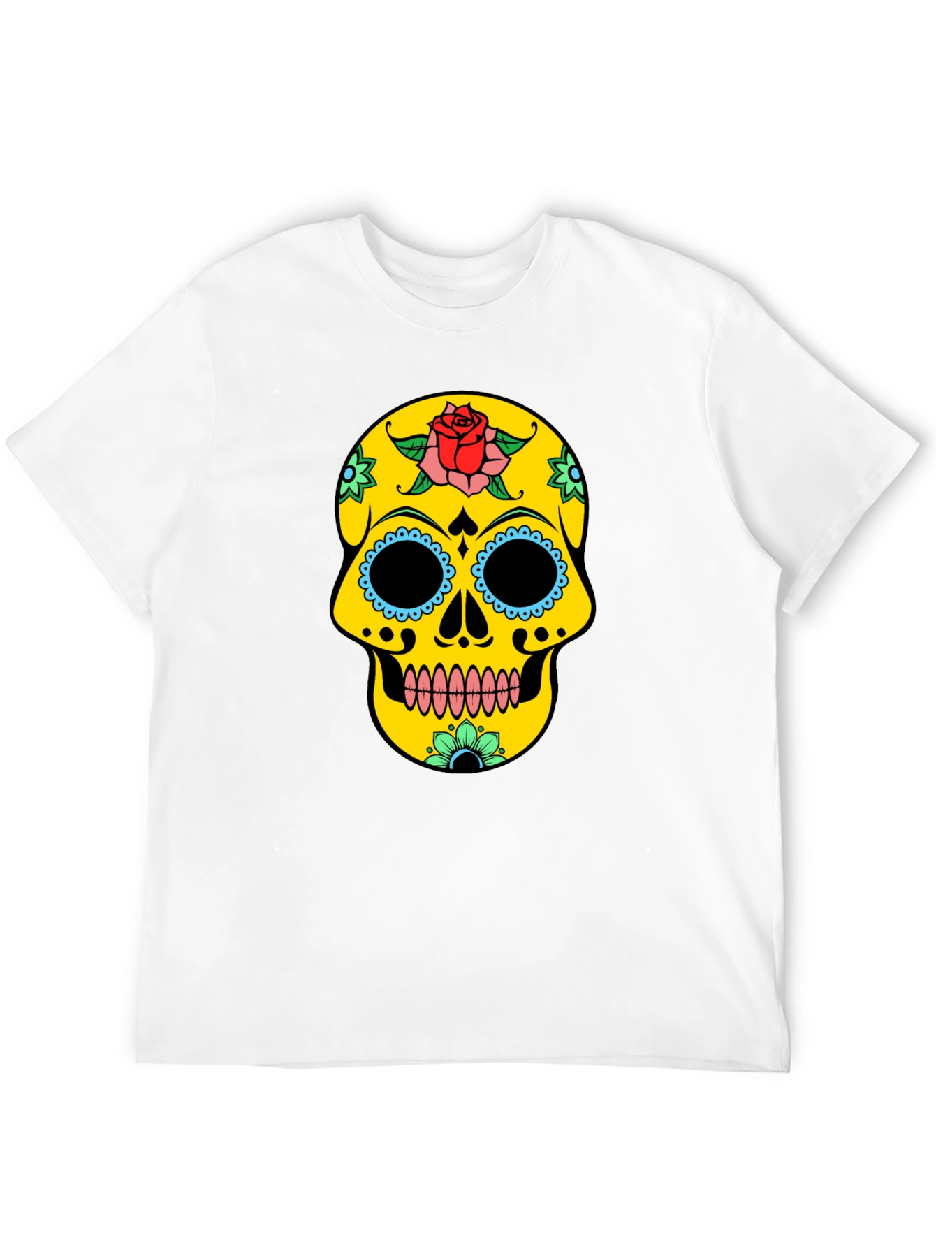 Sugar Skull Graphic Tee - Black