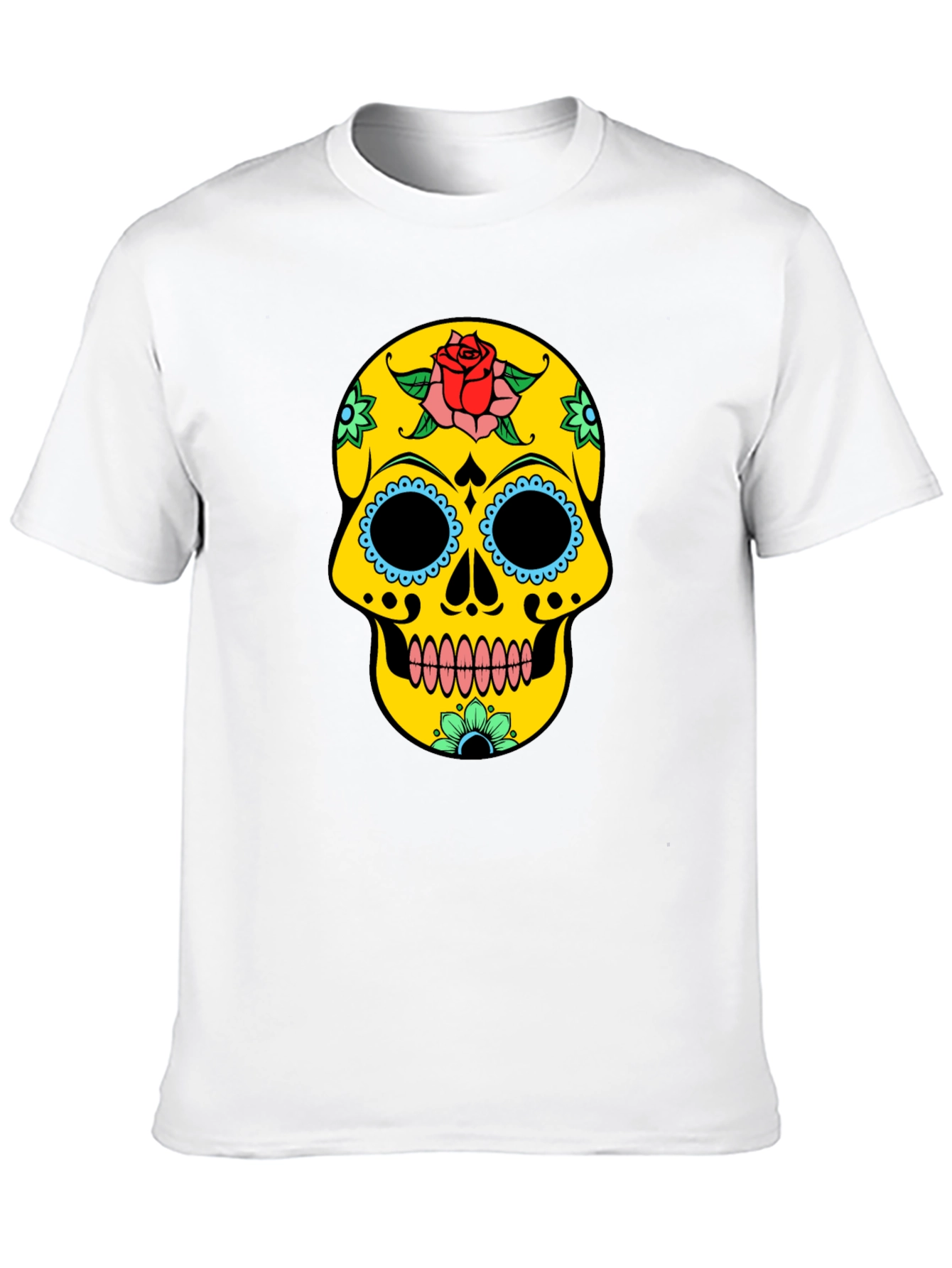 Sugar Skull Graphic Tee - Black