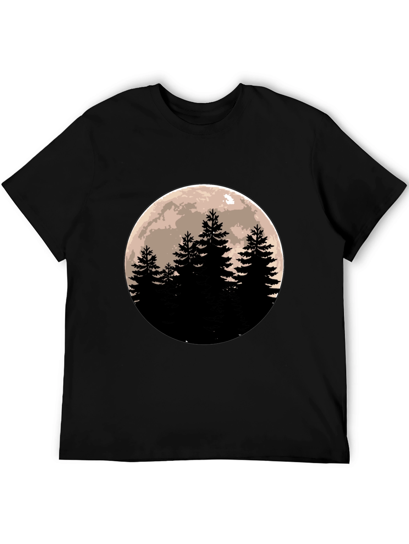 Moonlit Forest Black T-Shirt