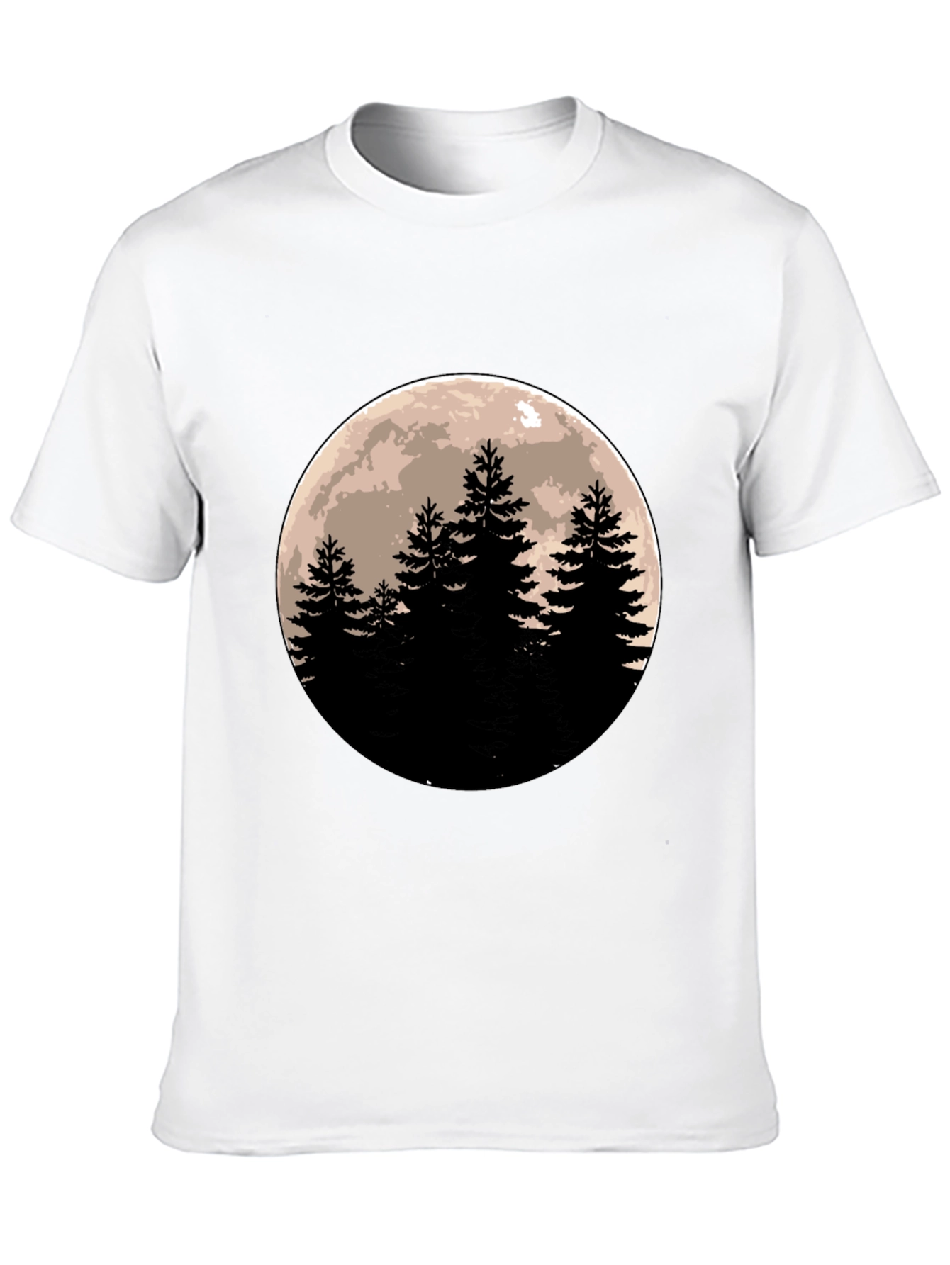 Moonlit Forest Black T-Shirt