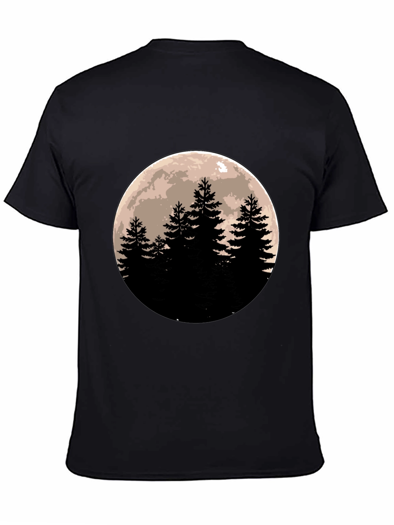 Moonlit Forest Black T-Shirt