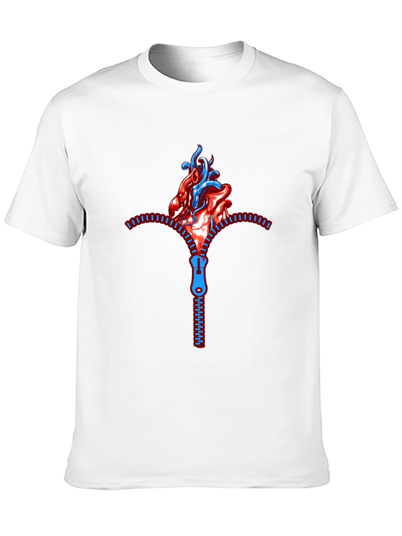 Anatomical Heart Zipper T-Shirt