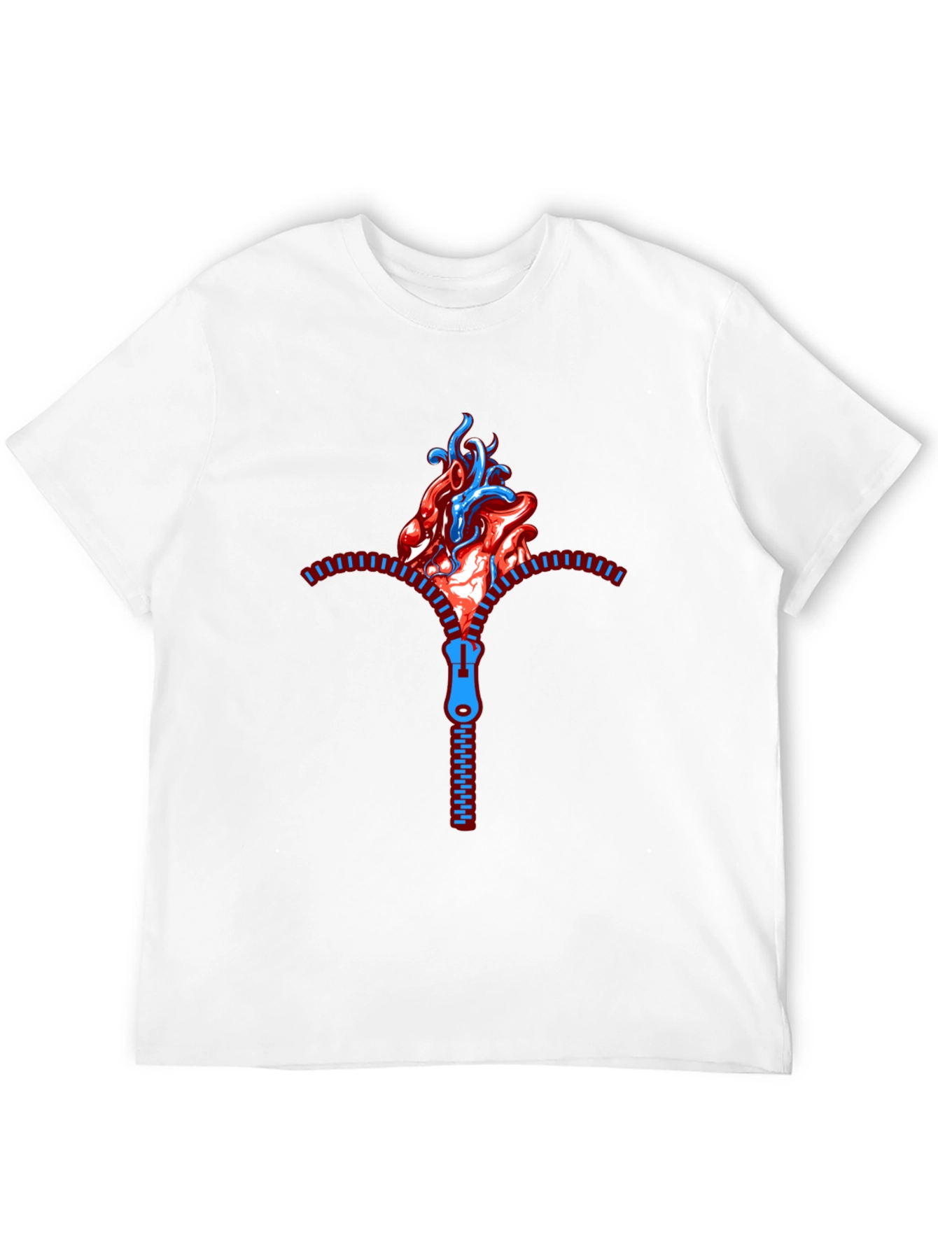 Anatomical Heart Zipper T-Shirt