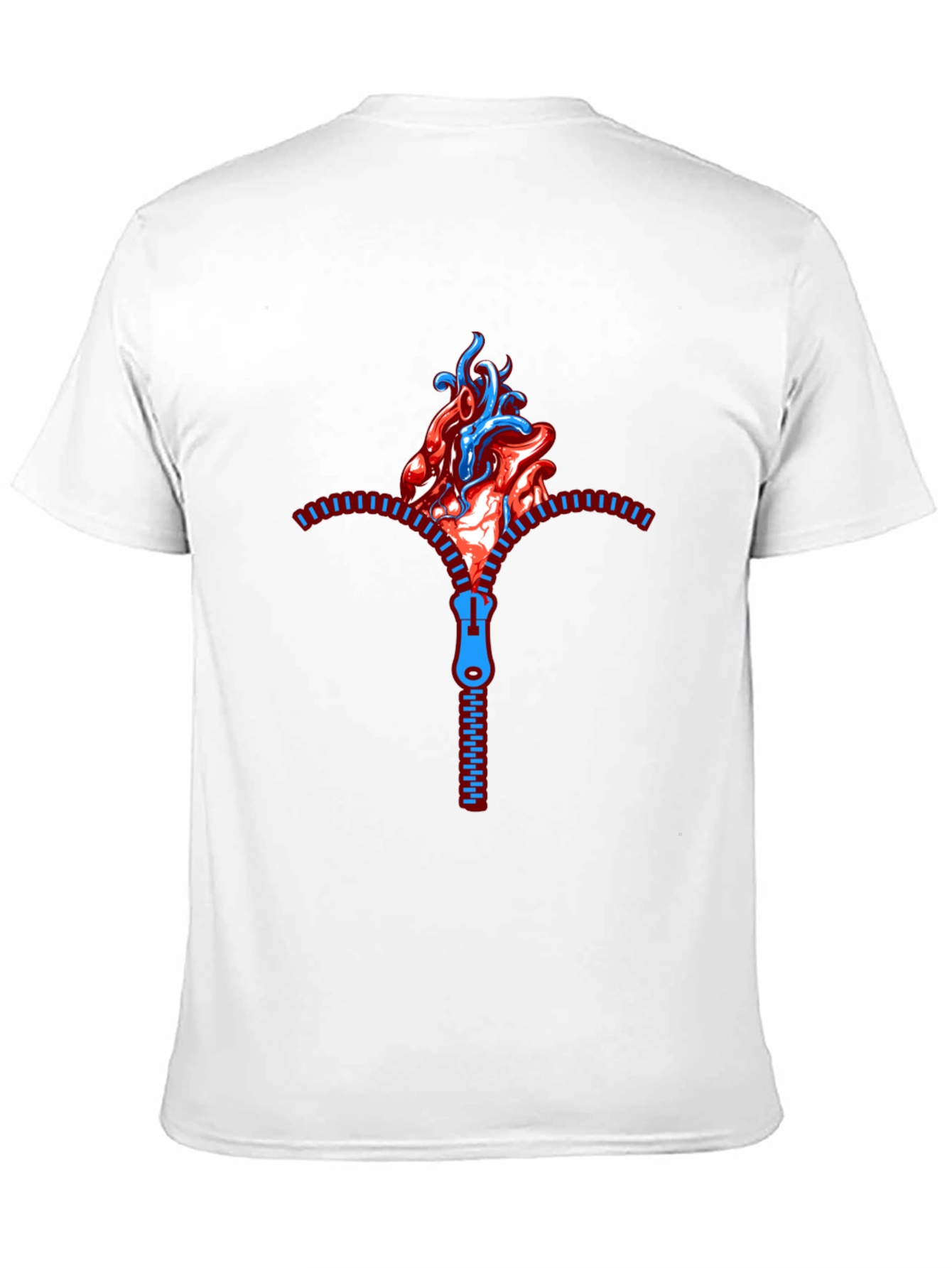 Anatomical Heart Zipper T-Shirt