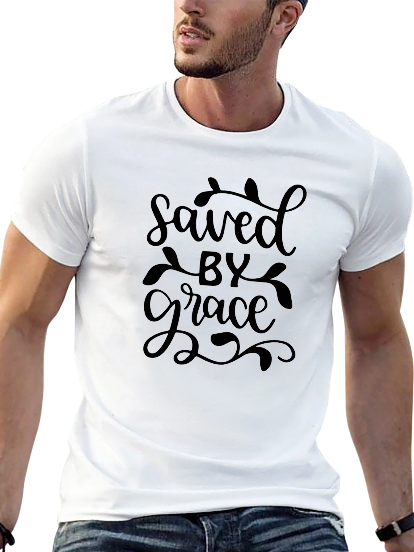 Saved By Grace Graphic Tee - Christian T-Shirt