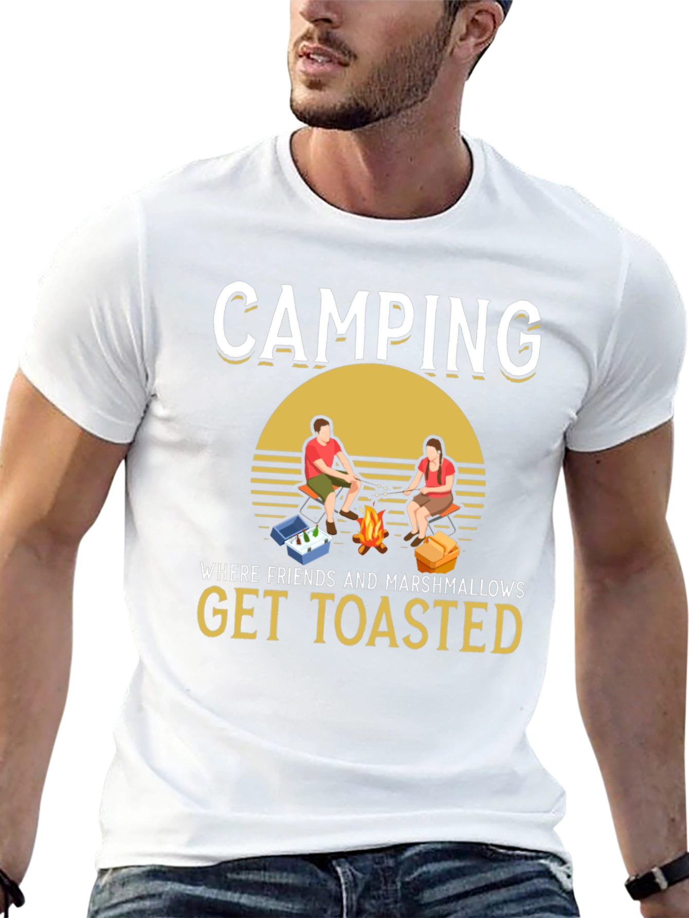 Camping Friends & Marshmallows Toasted Graphic Tee