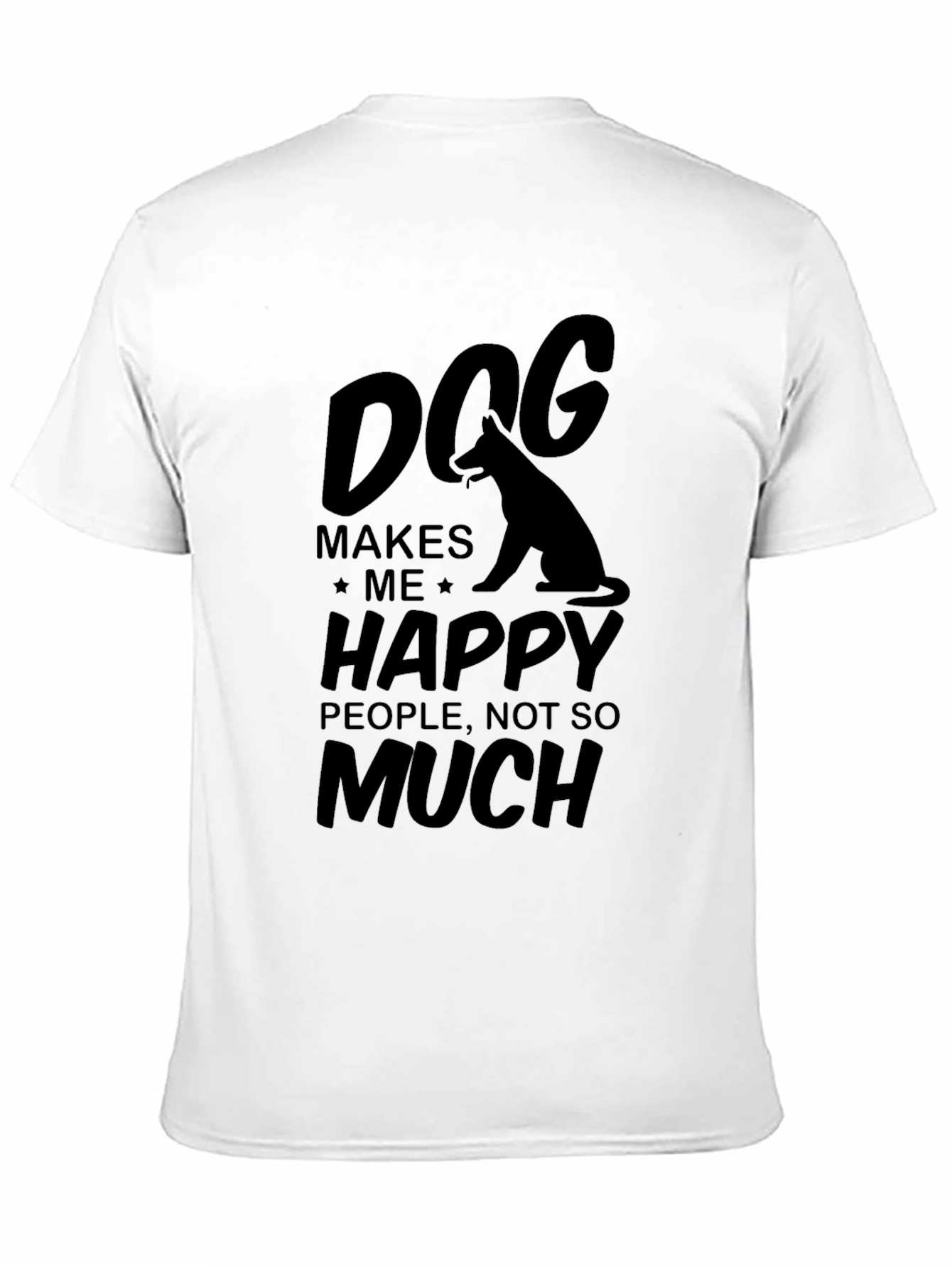Dog Makes Me Happy Graphic T-Shirt