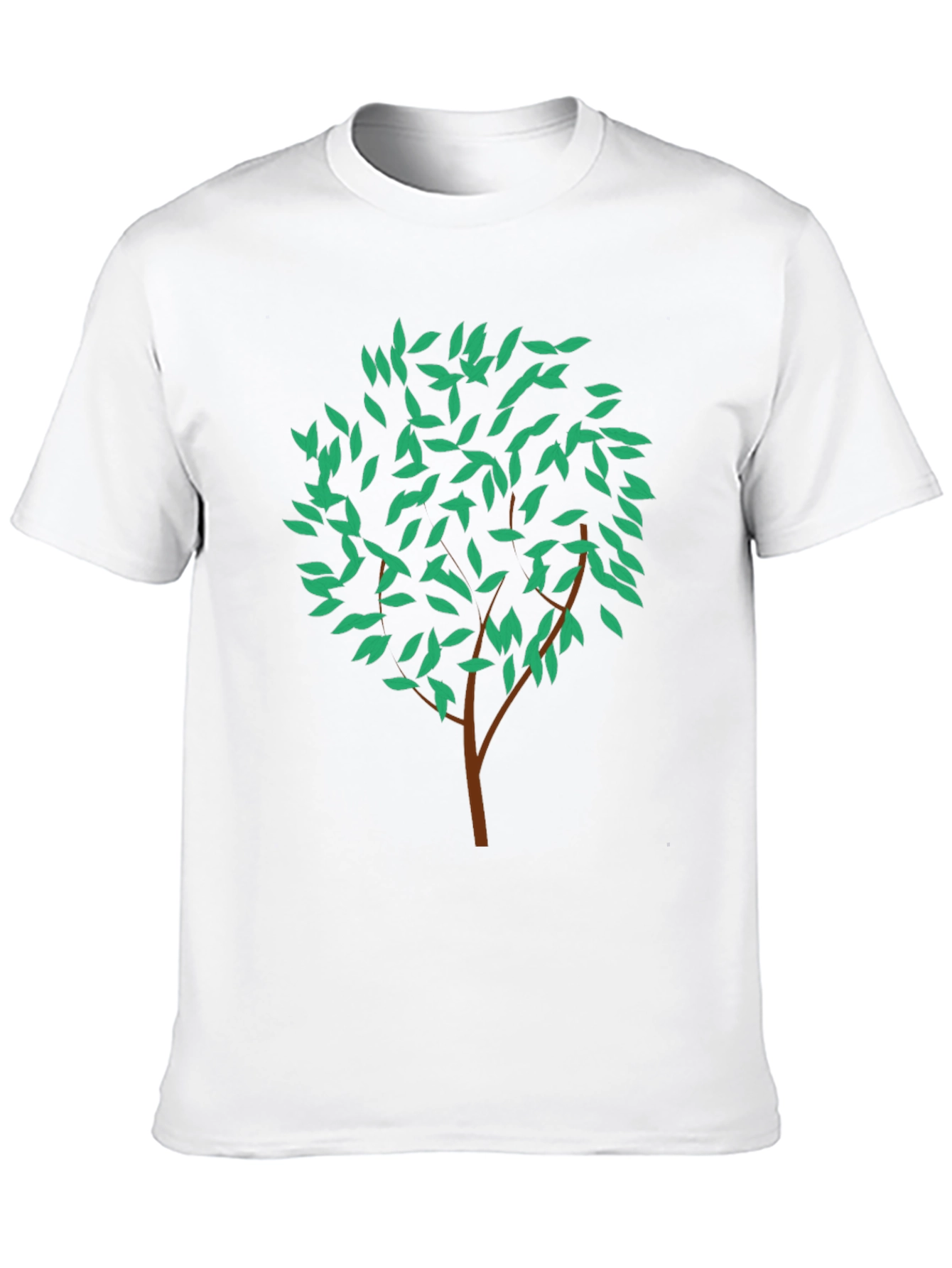 Nature Tree Graphic Print Black T-Shirt