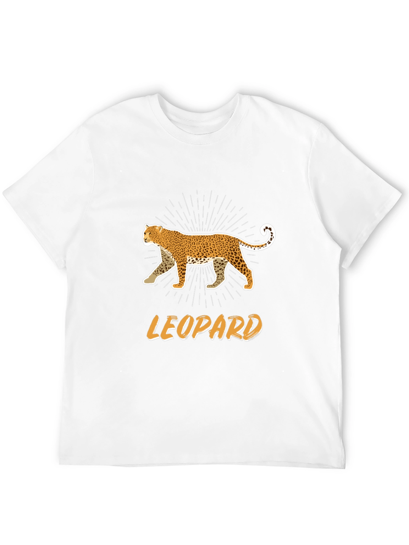 Leopard Graphic T-Shirt - Black Cotton Tee