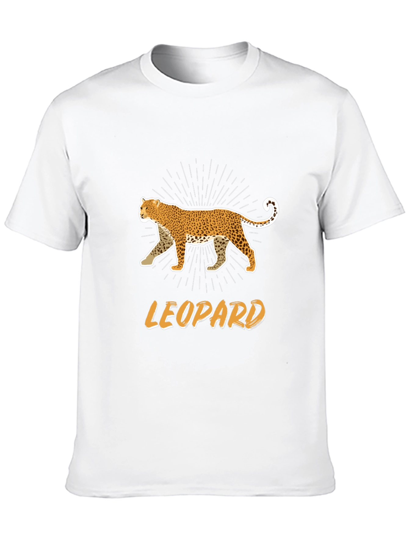 Leopard Graphic T-Shirt - Black Cotton Tee