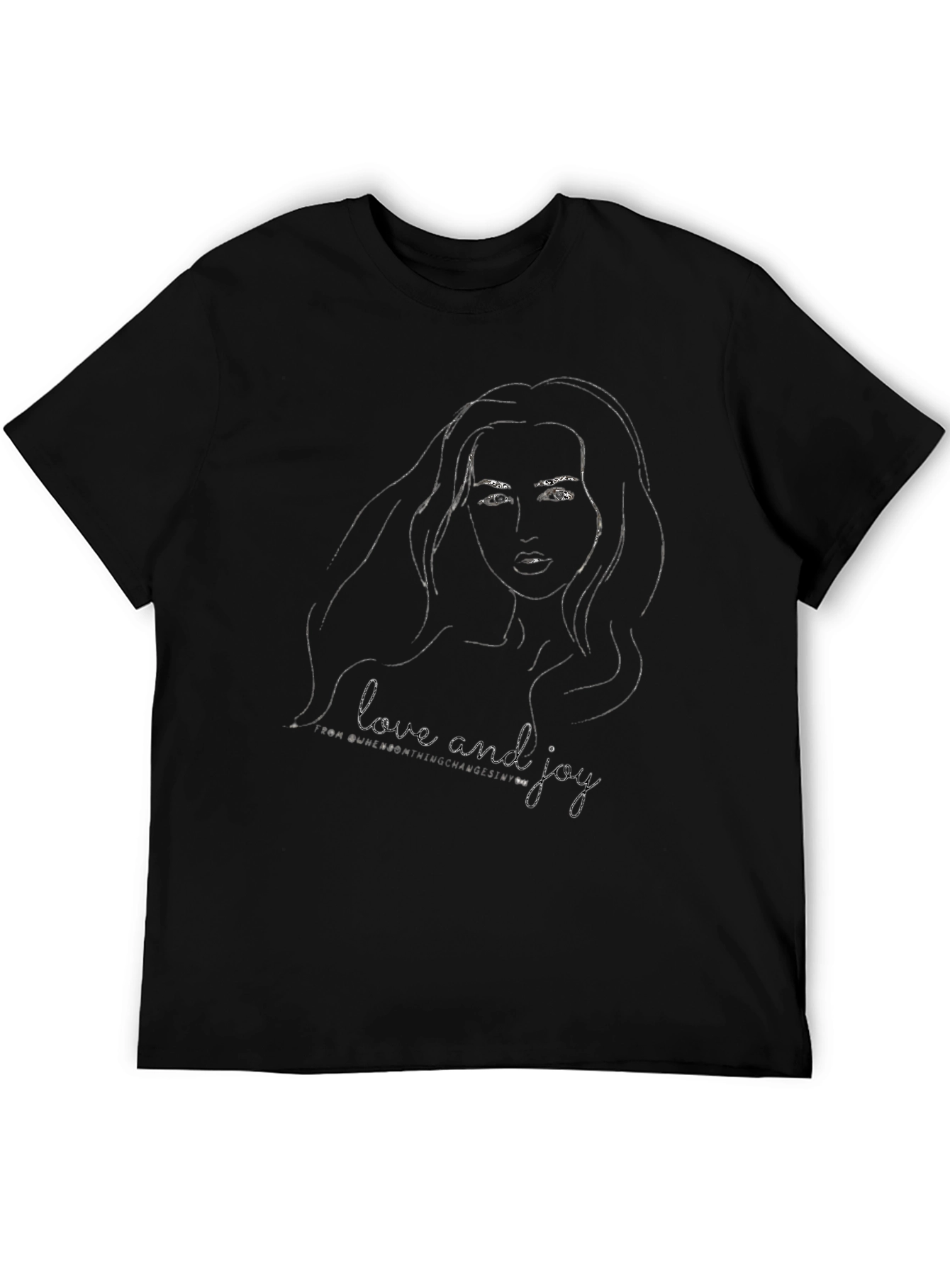 Love and Joy Graphic Black Tee