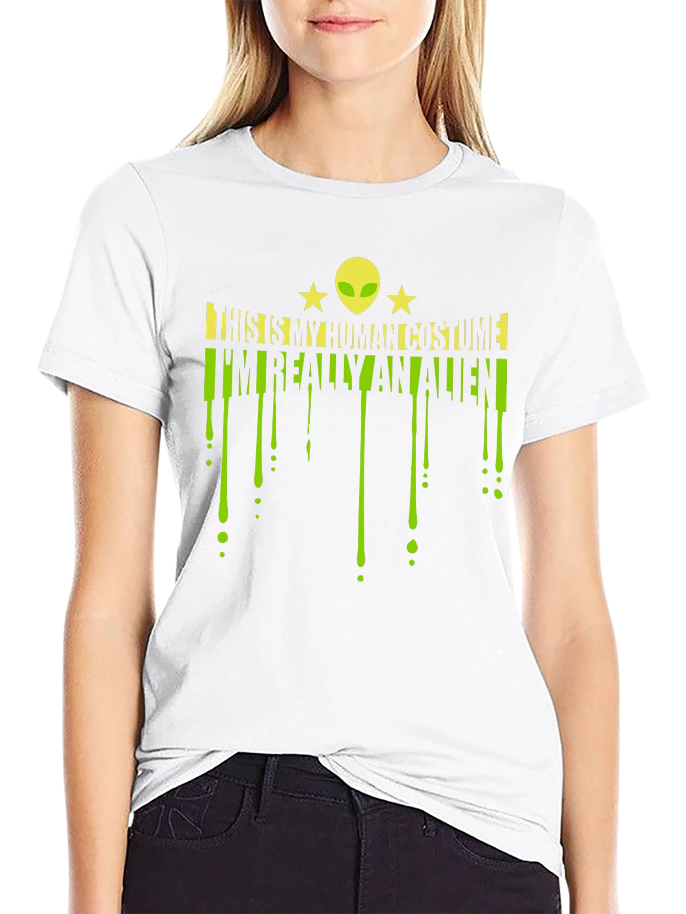 Alien Costume T-Shirt - Funny Halloween Graphic Tee