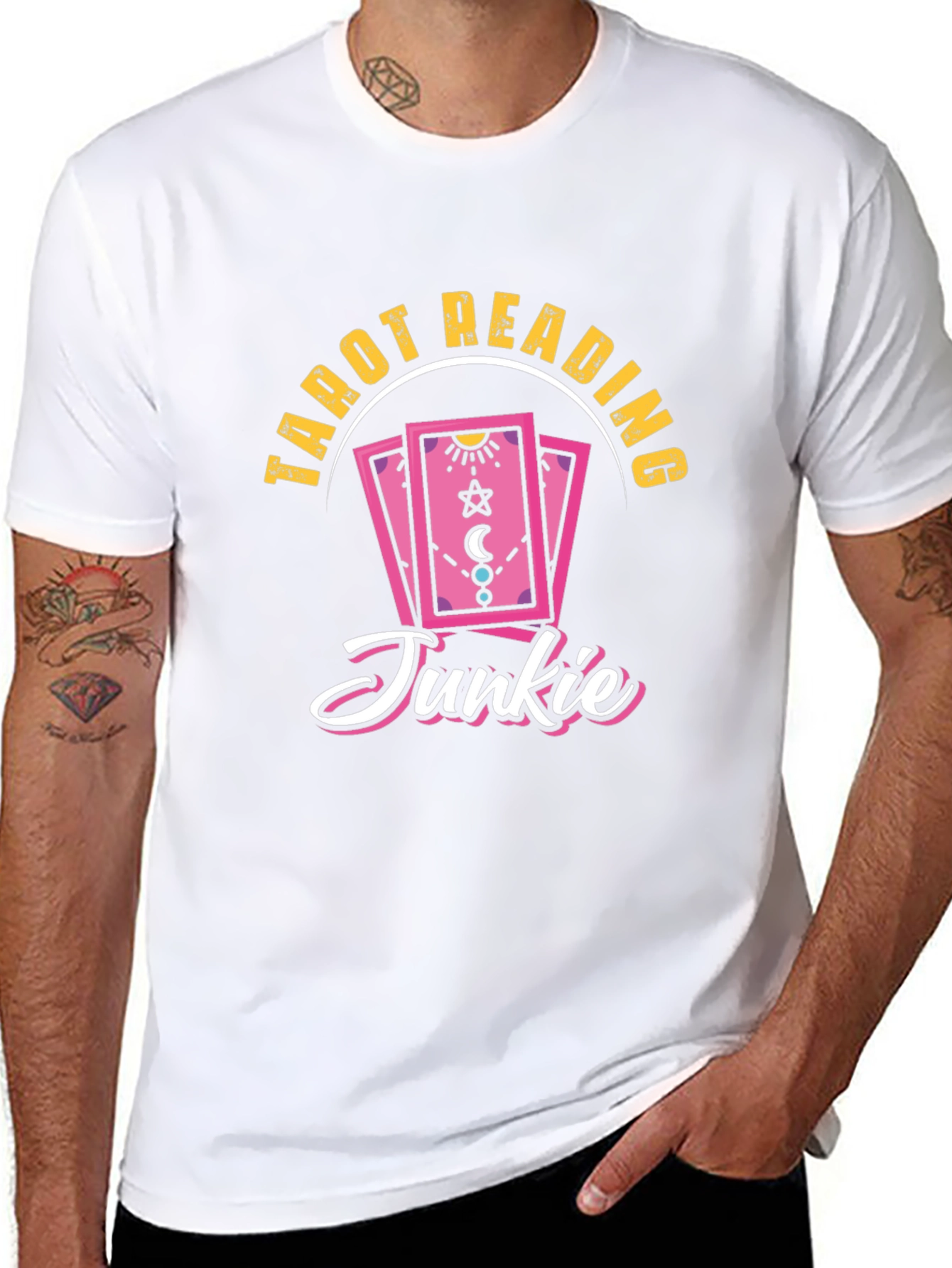 Tarot Reading Junkie Black T-Shirt