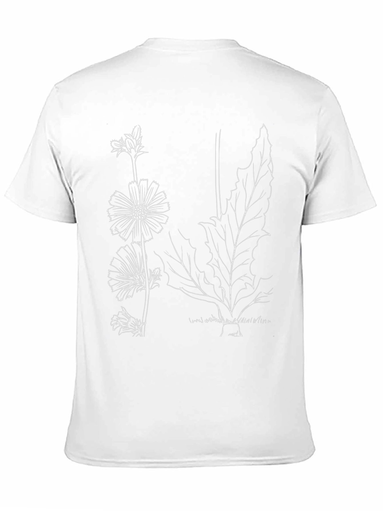 Botanical Sketch Tee - Black Cotton Graphic Print