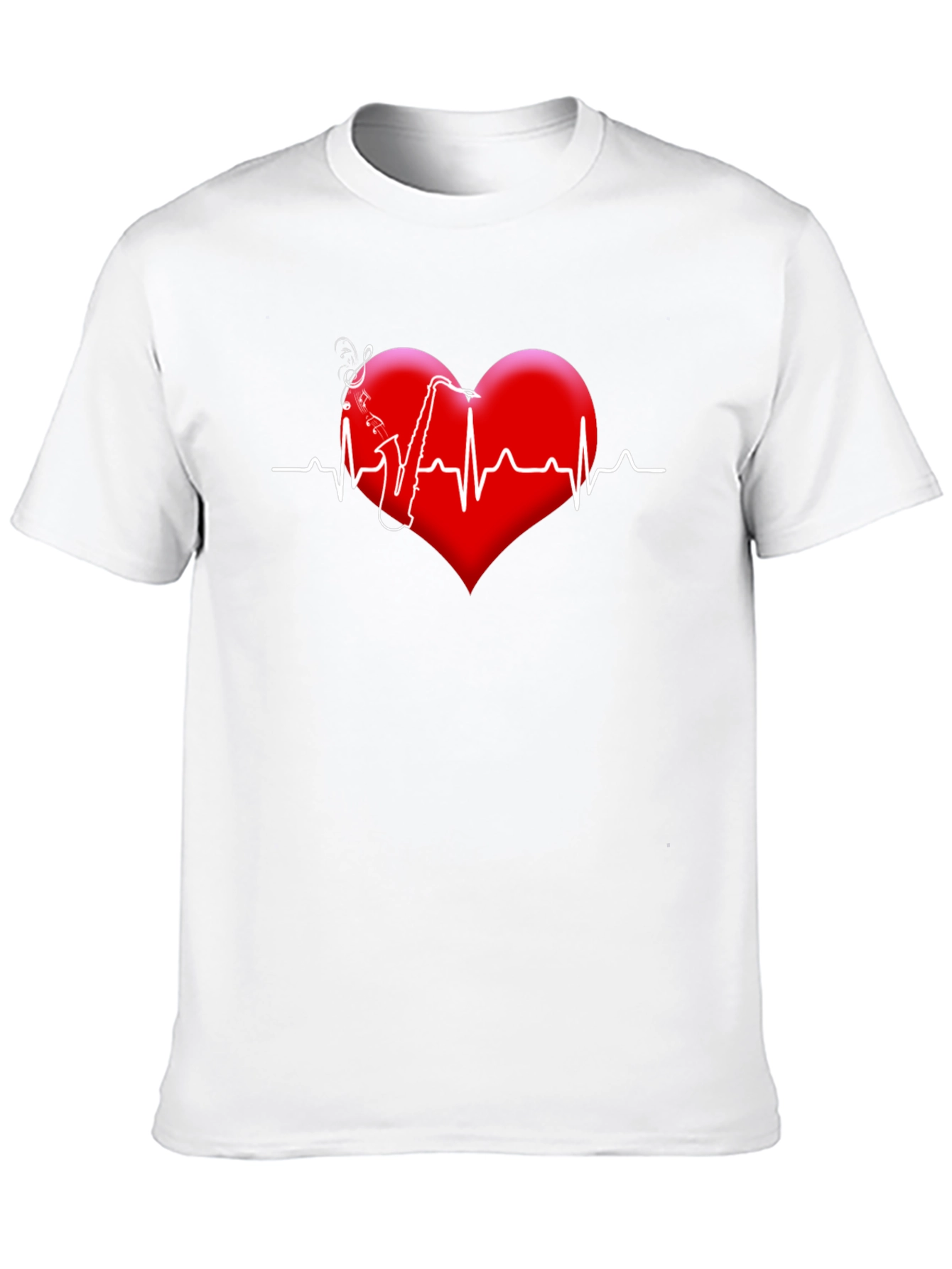 Saxophone Heartbeat Graphic Tee