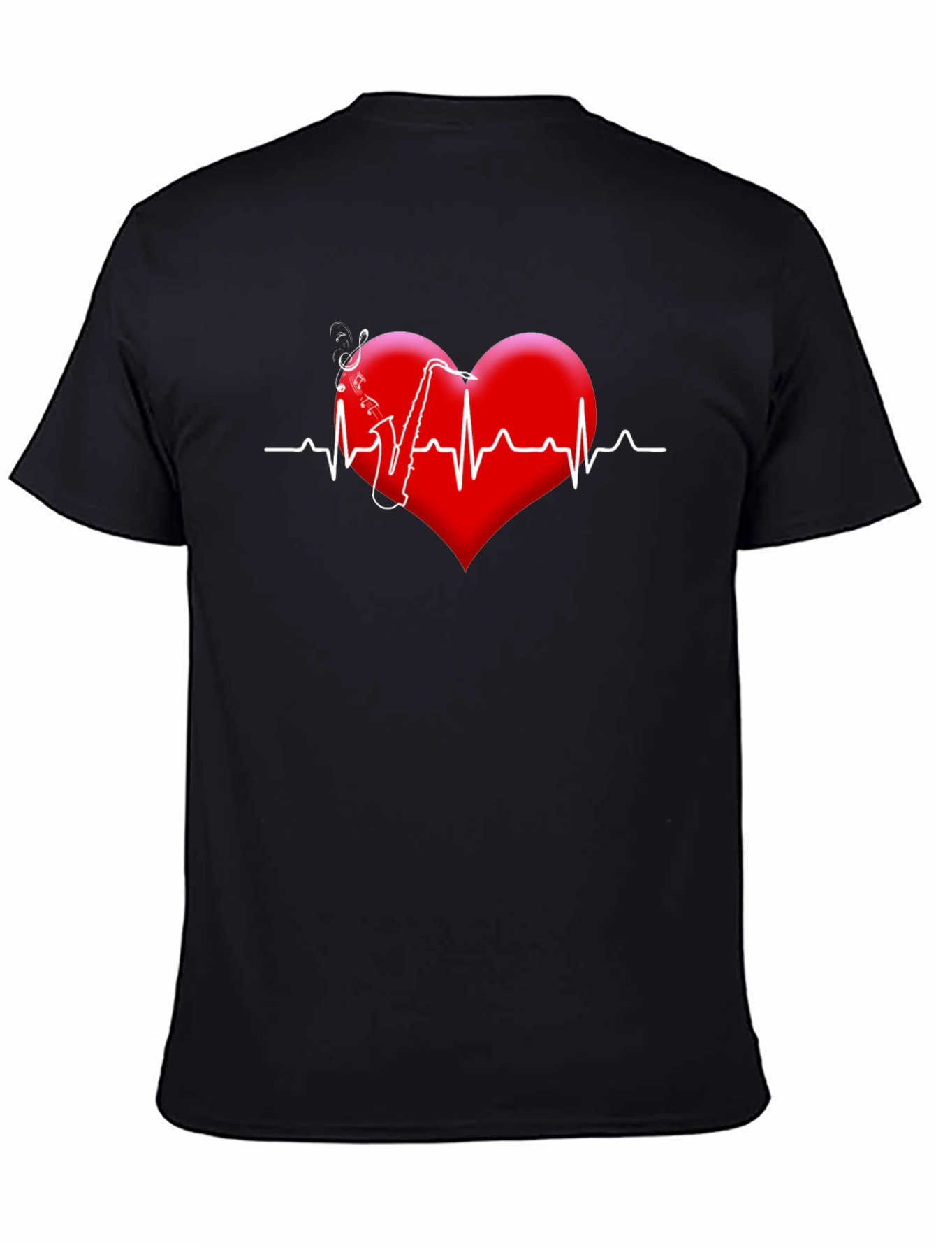 Saxophone Heartbeat Graphic Tee