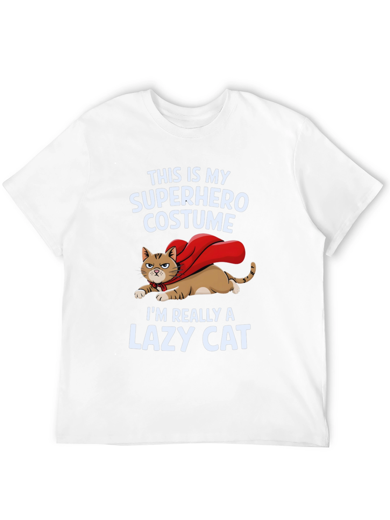 Superhero Lazy Cat Graphic Tee