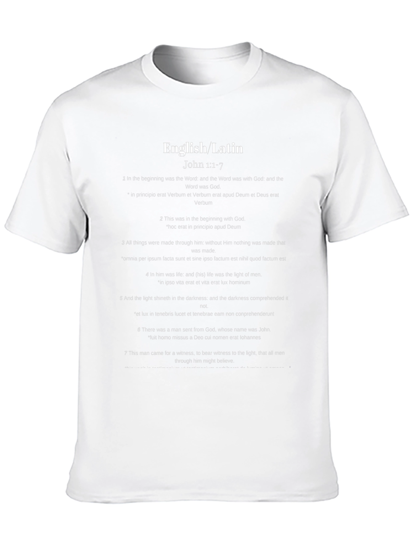 English Latin Bible Verse T-Shirt