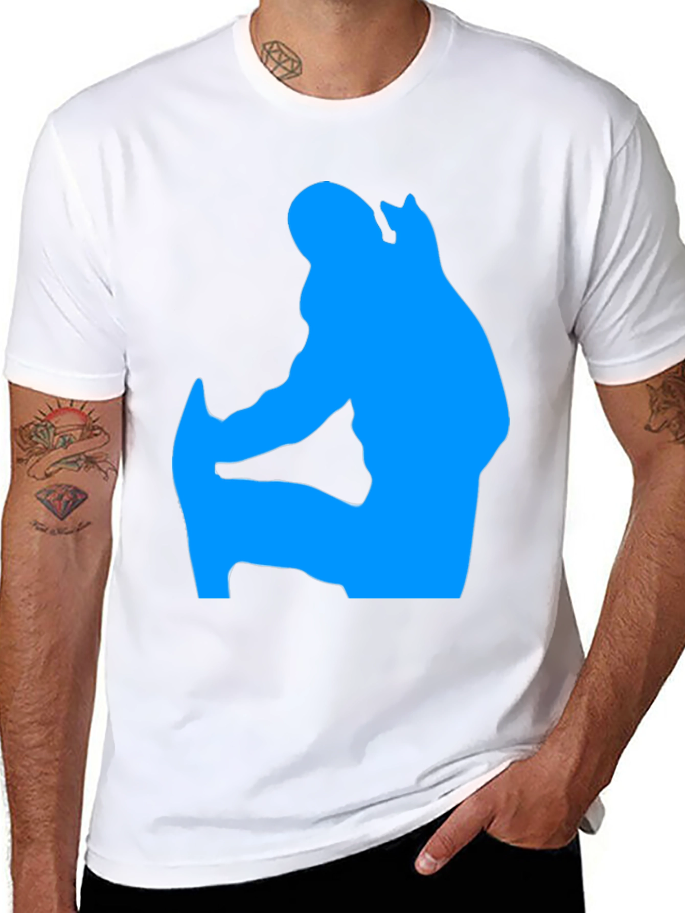 Bigfoot Silhouette Graphic Tee - Black Cotton Shirt