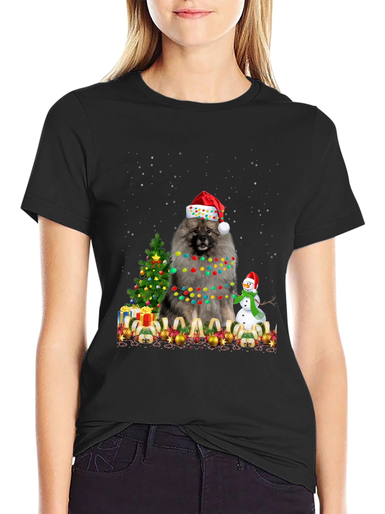 Keeshond Christmas T-Shirt