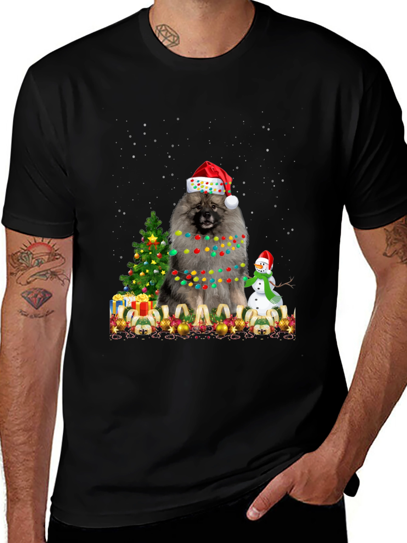 Keeshond Christmas T-Shirt