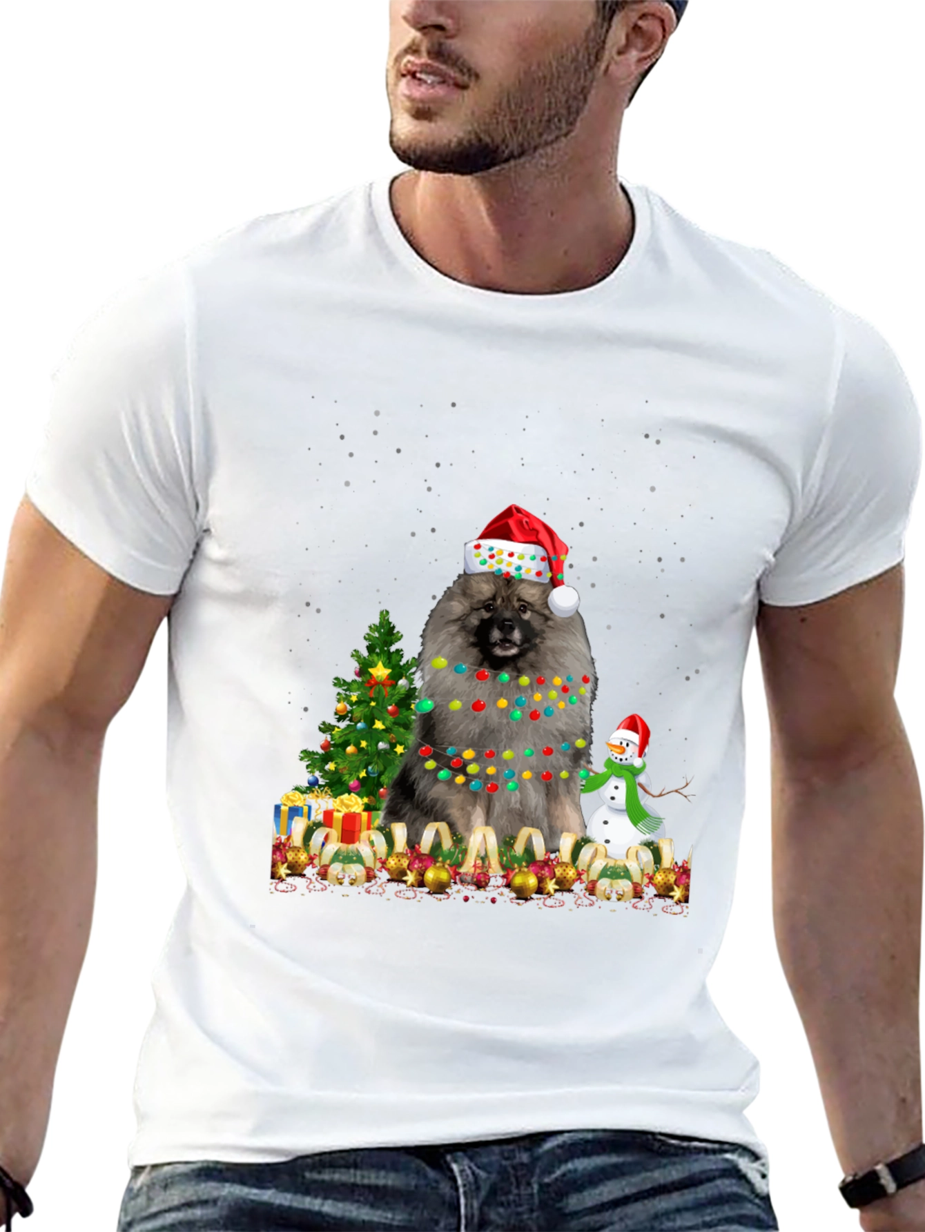 Keeshond Christmas T-Shirt