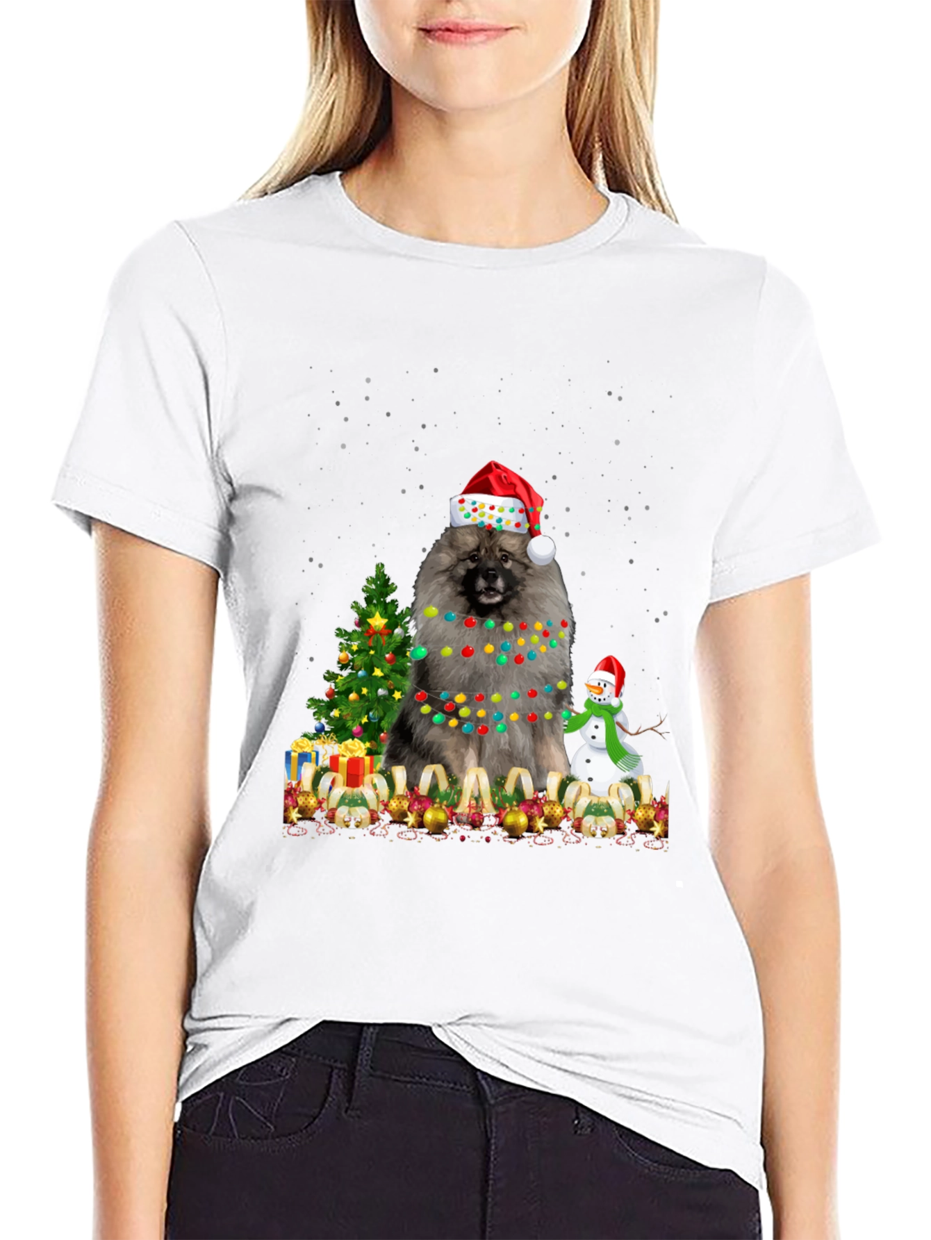 Keeshond Christmas T-Shirt