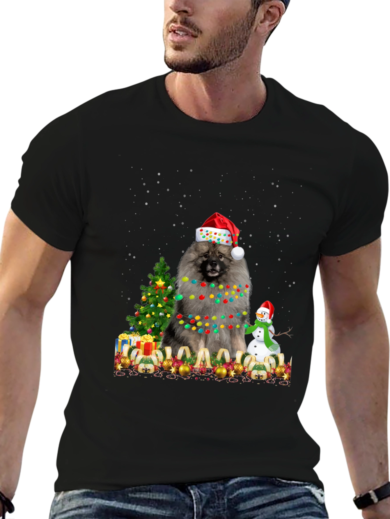 Keeshond Christmas T-Shirt