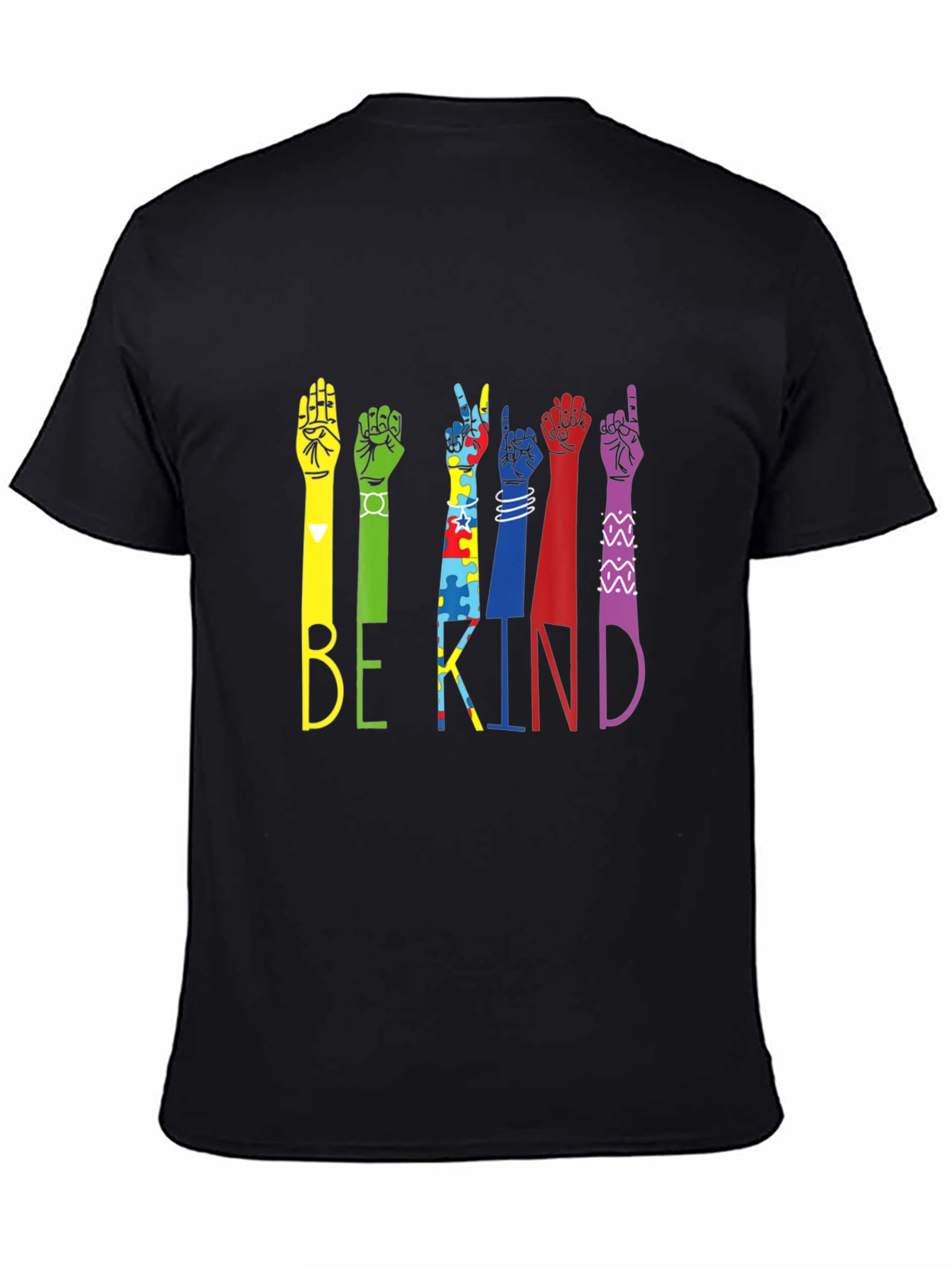 Be Kind Hands Black T-Shirt