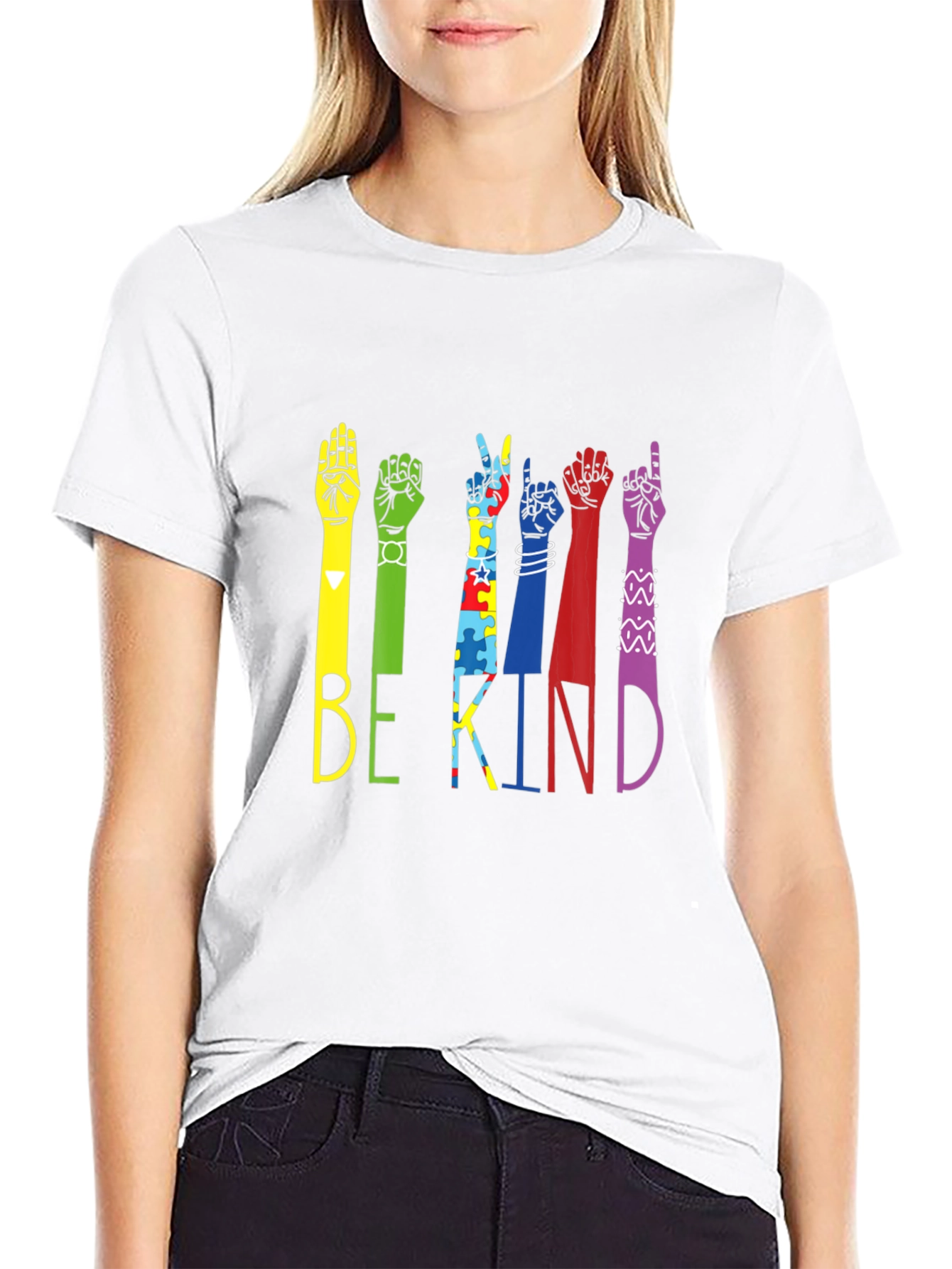 Be Kind Hands Black T-Shirt