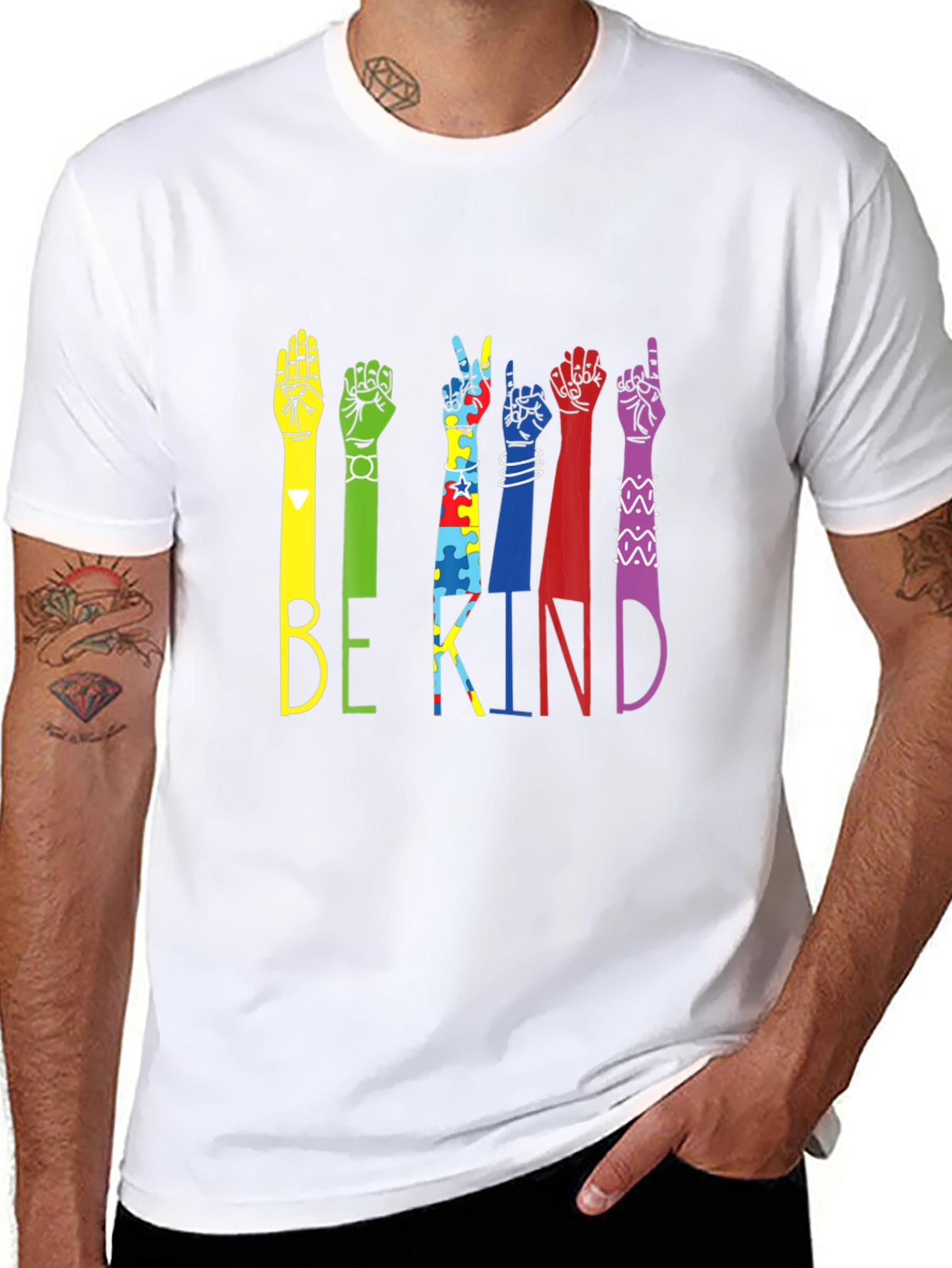 Be Kind Hands Black T-Shirt
