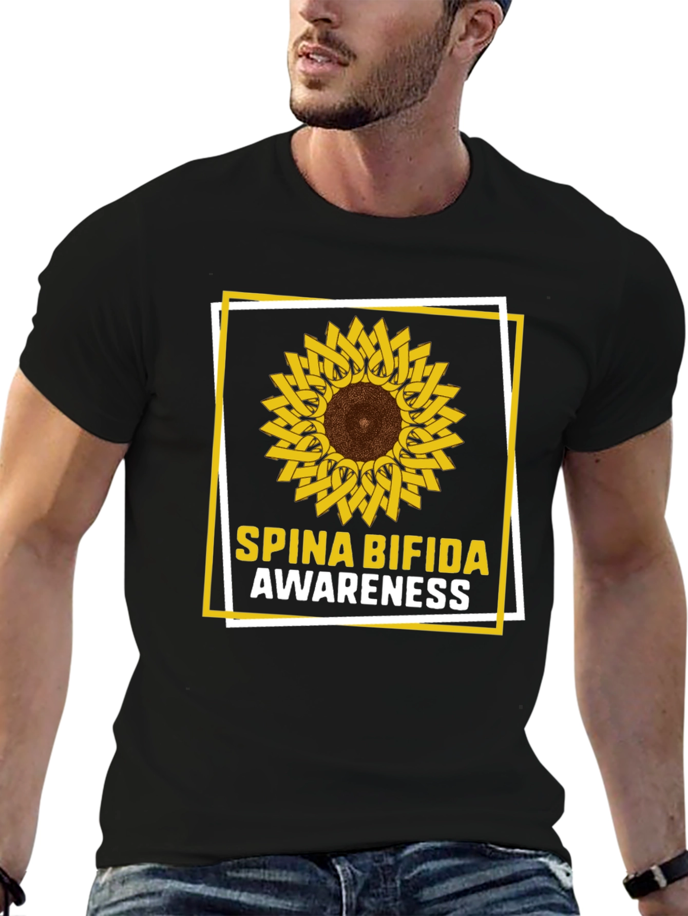 Spina Bifida Awareness Sunflower T-Shirt