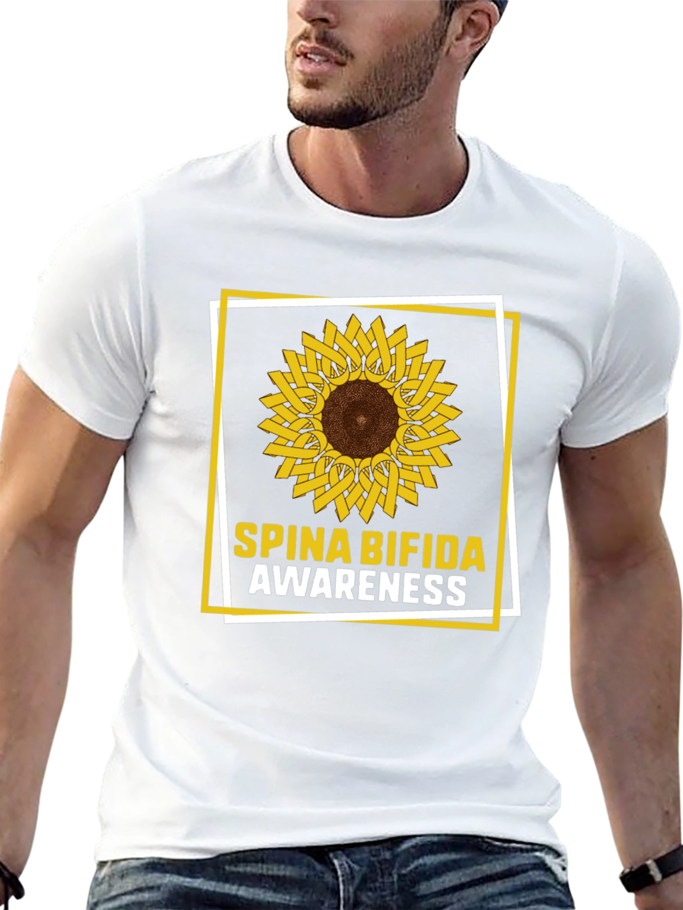 Spina Bifida Awareness Sunflower T-Shirt