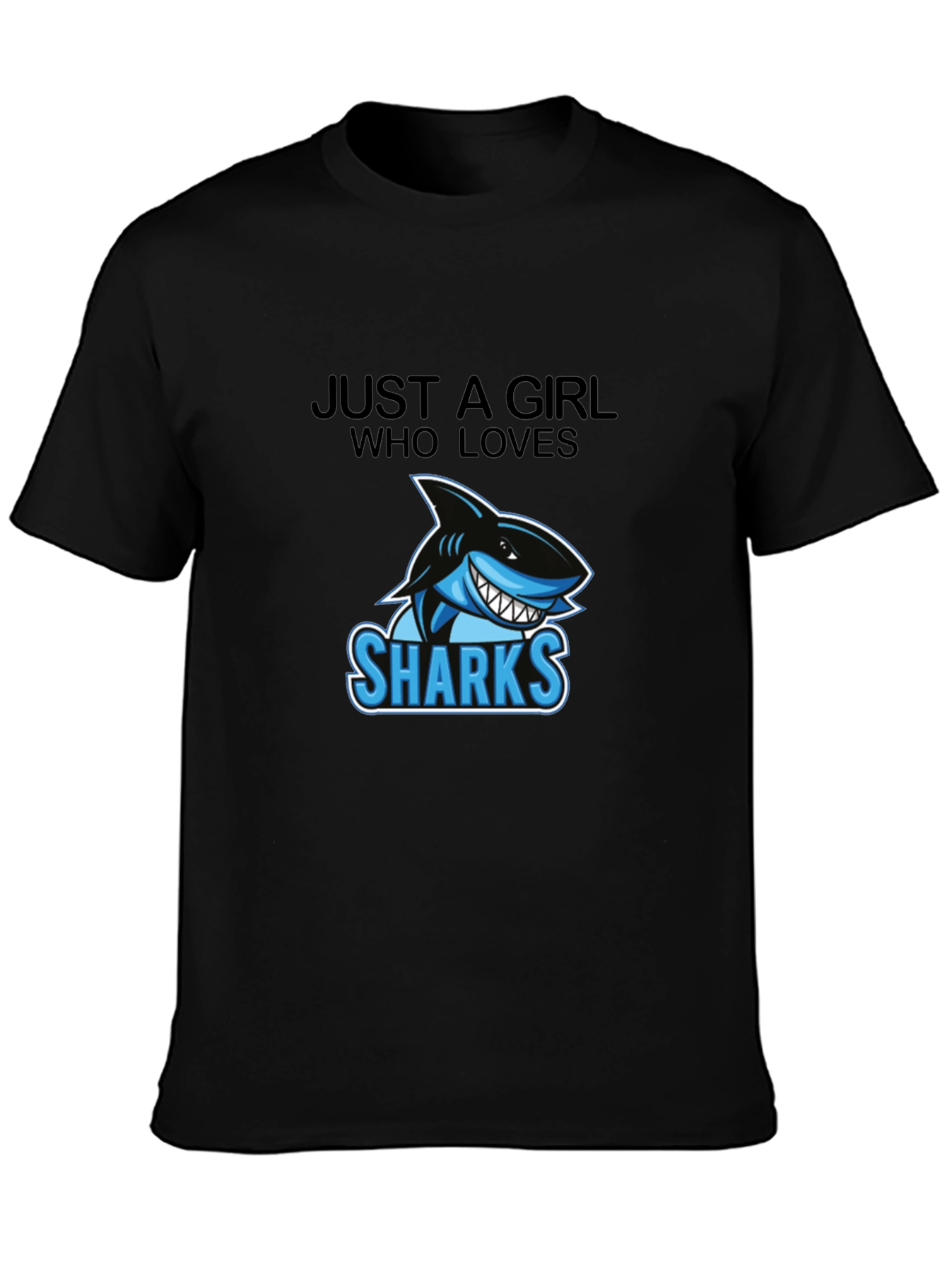 Just A Girl Who Loves Sharks Graphic Tee