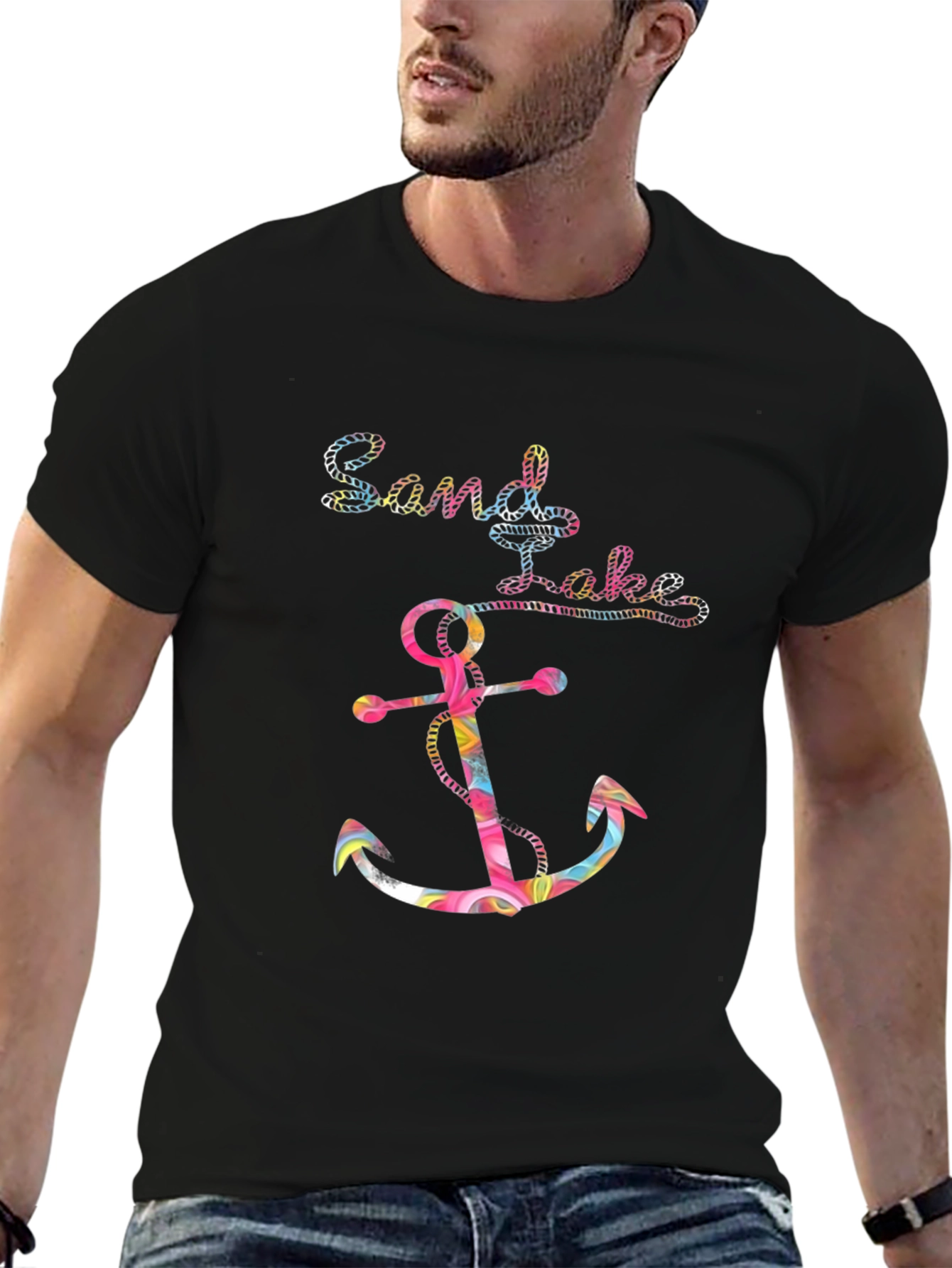 Sandy Lake Anchor Graphic Tee - Nautical Style