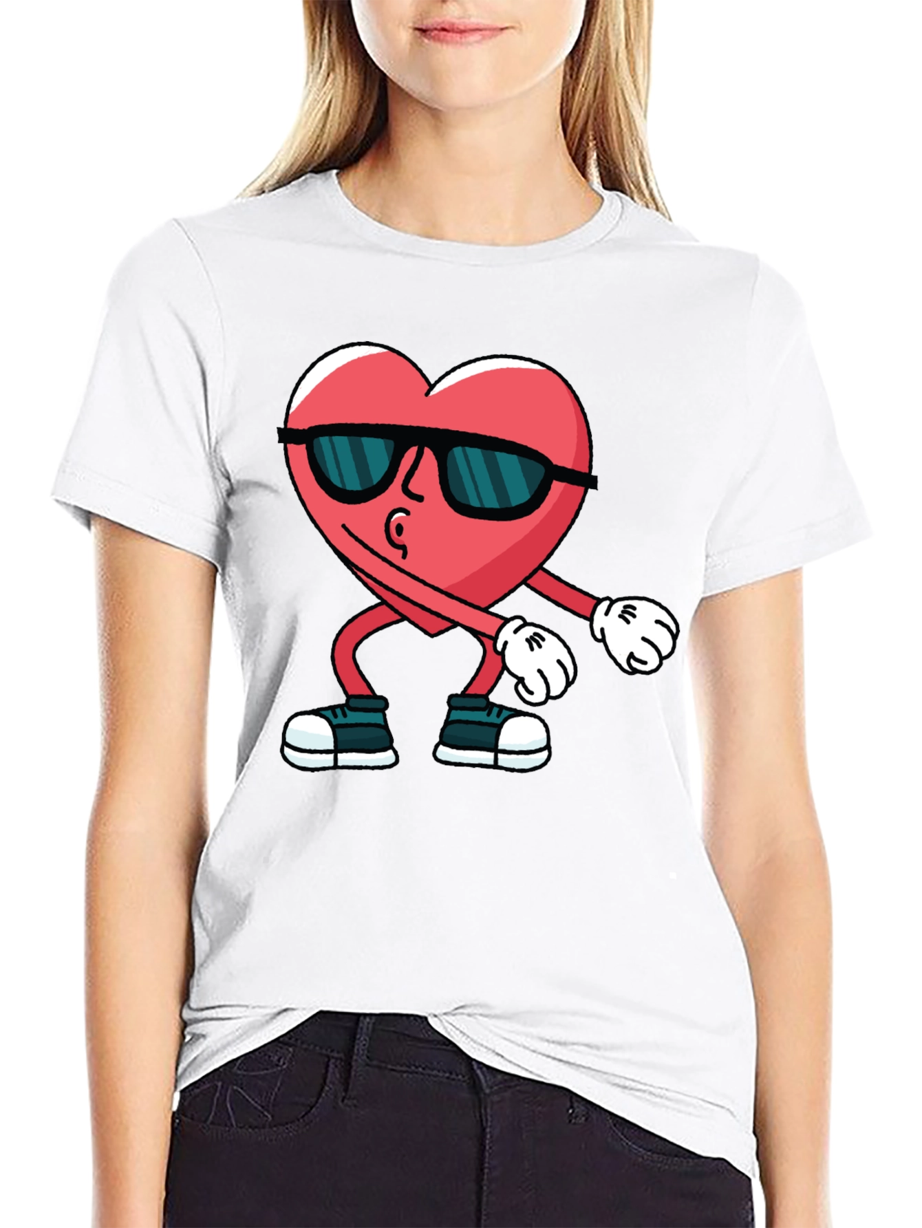 Dabbing Heart Black T-Shirt
