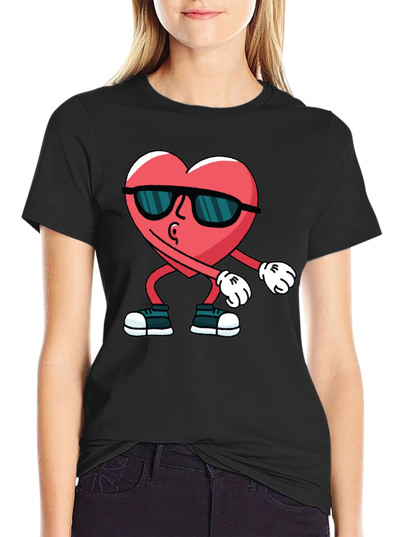 Dabbing Heart Black T-Shirt