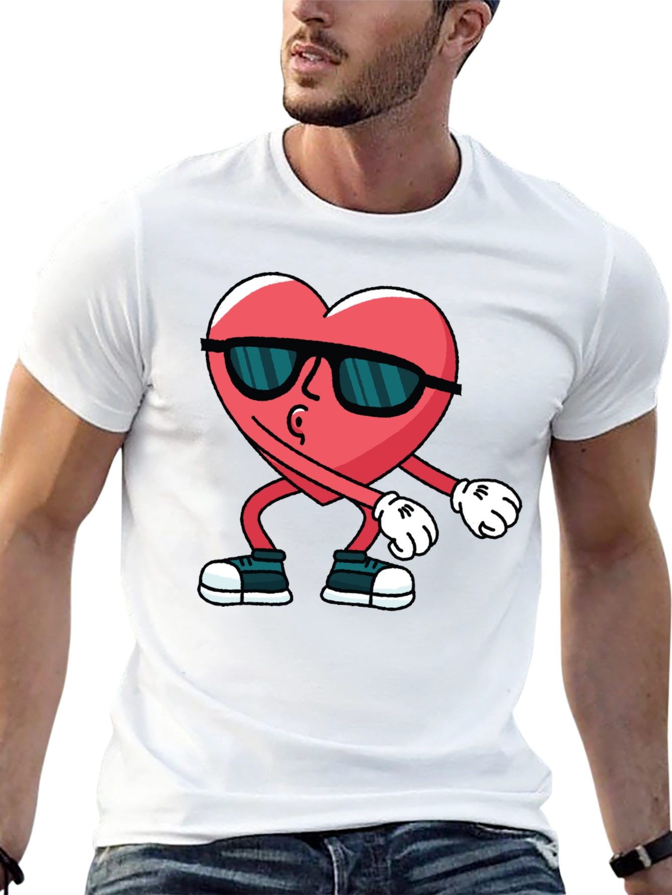 Dabbing Heart Black T-Shirt