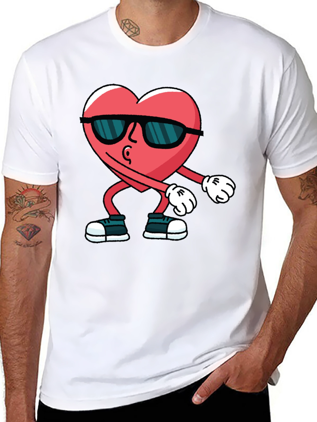 Dabbing Heart Black T-Shirt
