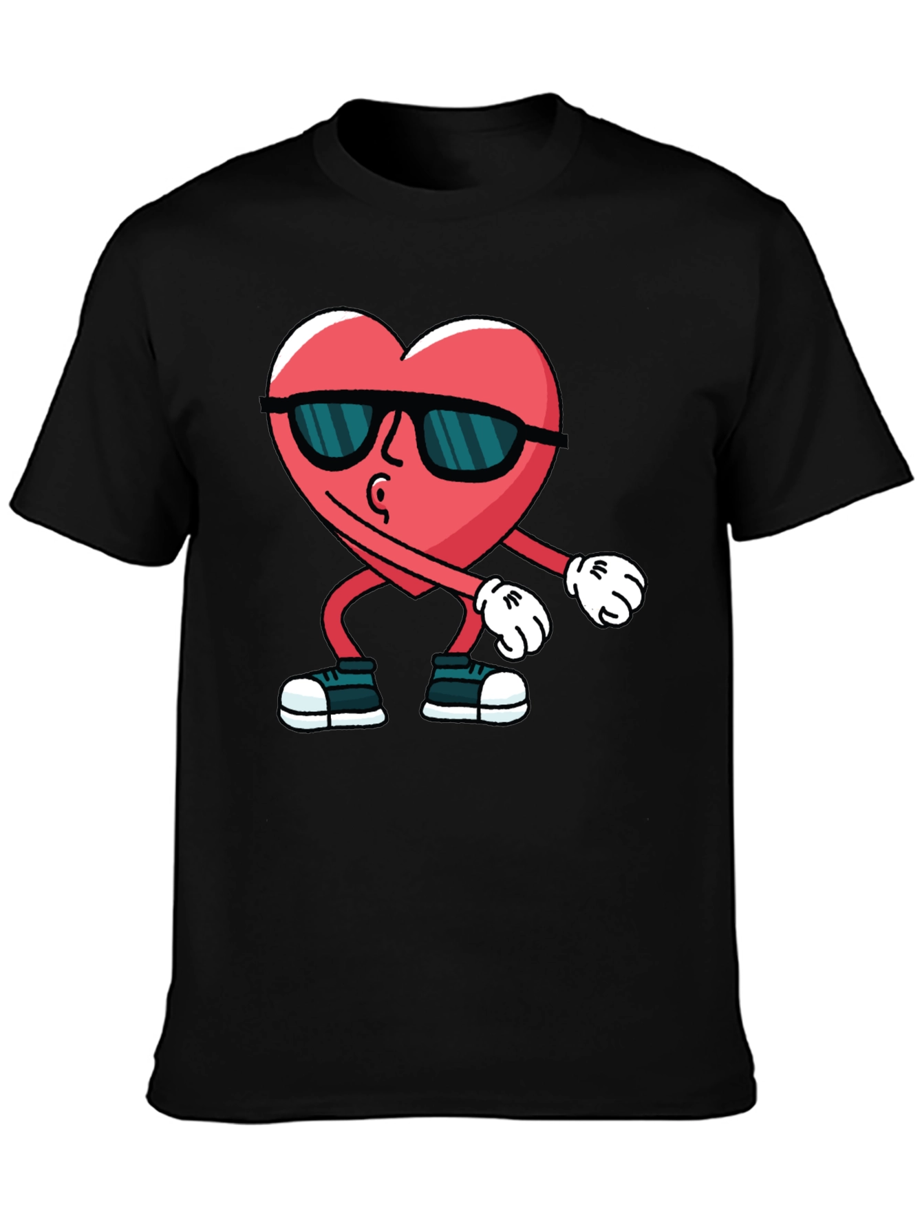 Dabbing Heart Black T-Shirt