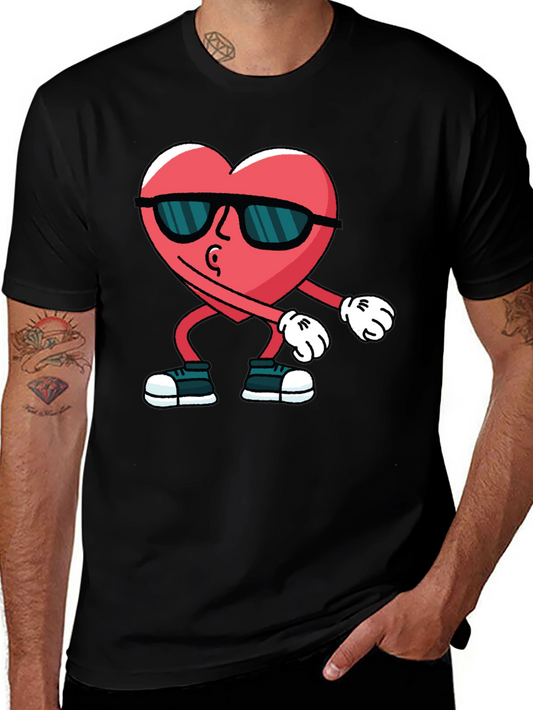Dabbing Heart Black T-Shirt