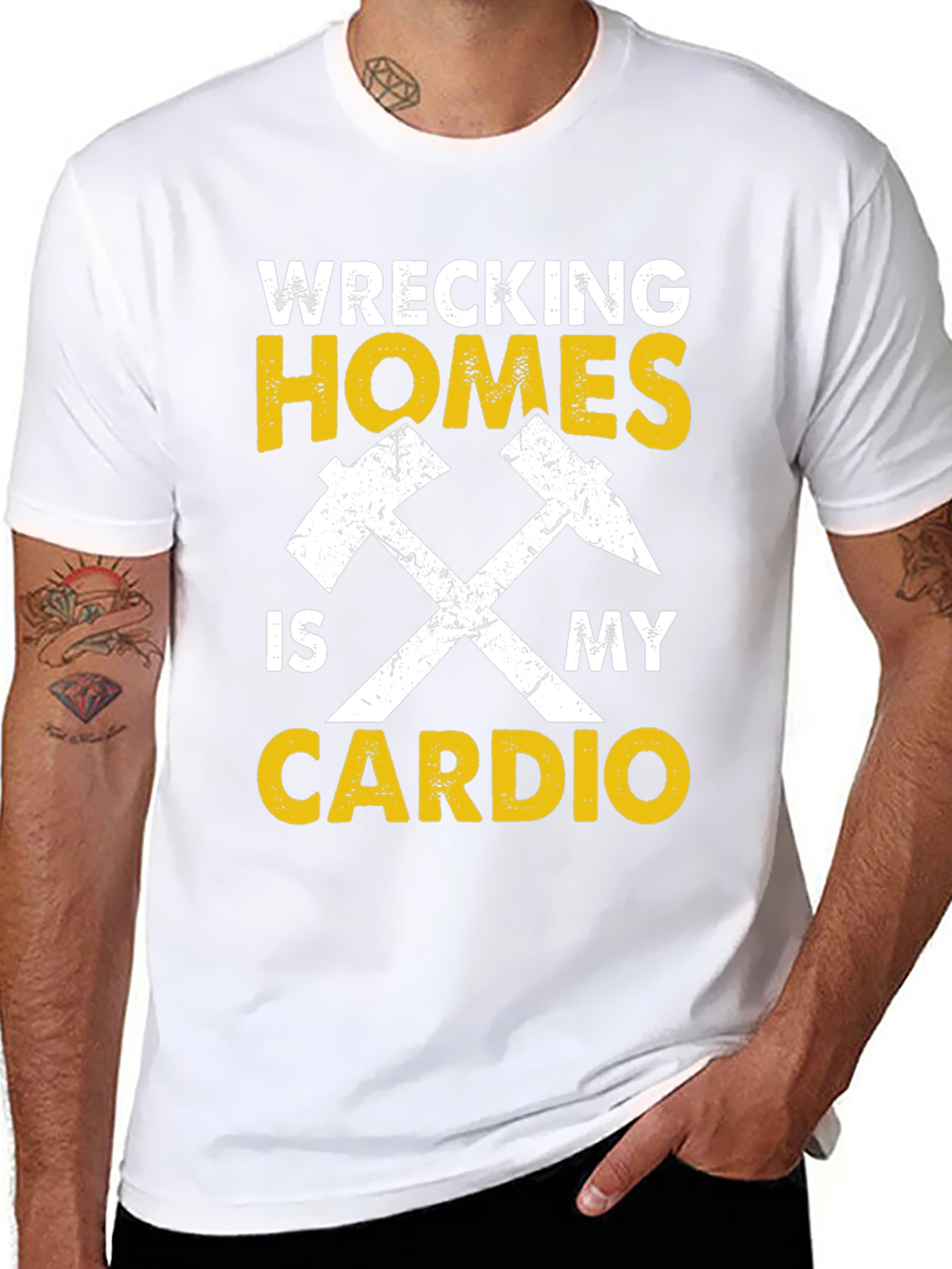Wrecking Homes Is My Cardio Graphic Tee