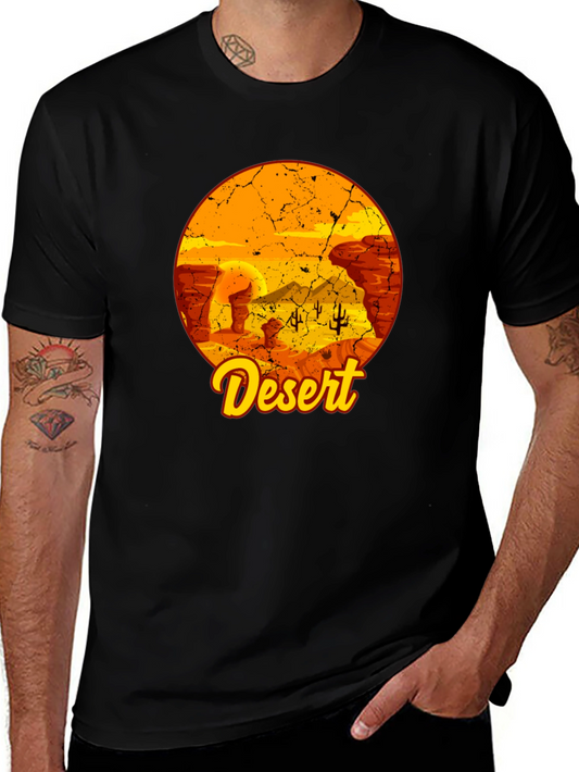 Desert Graphic Tee - Stylish Short Sleeve Shirt