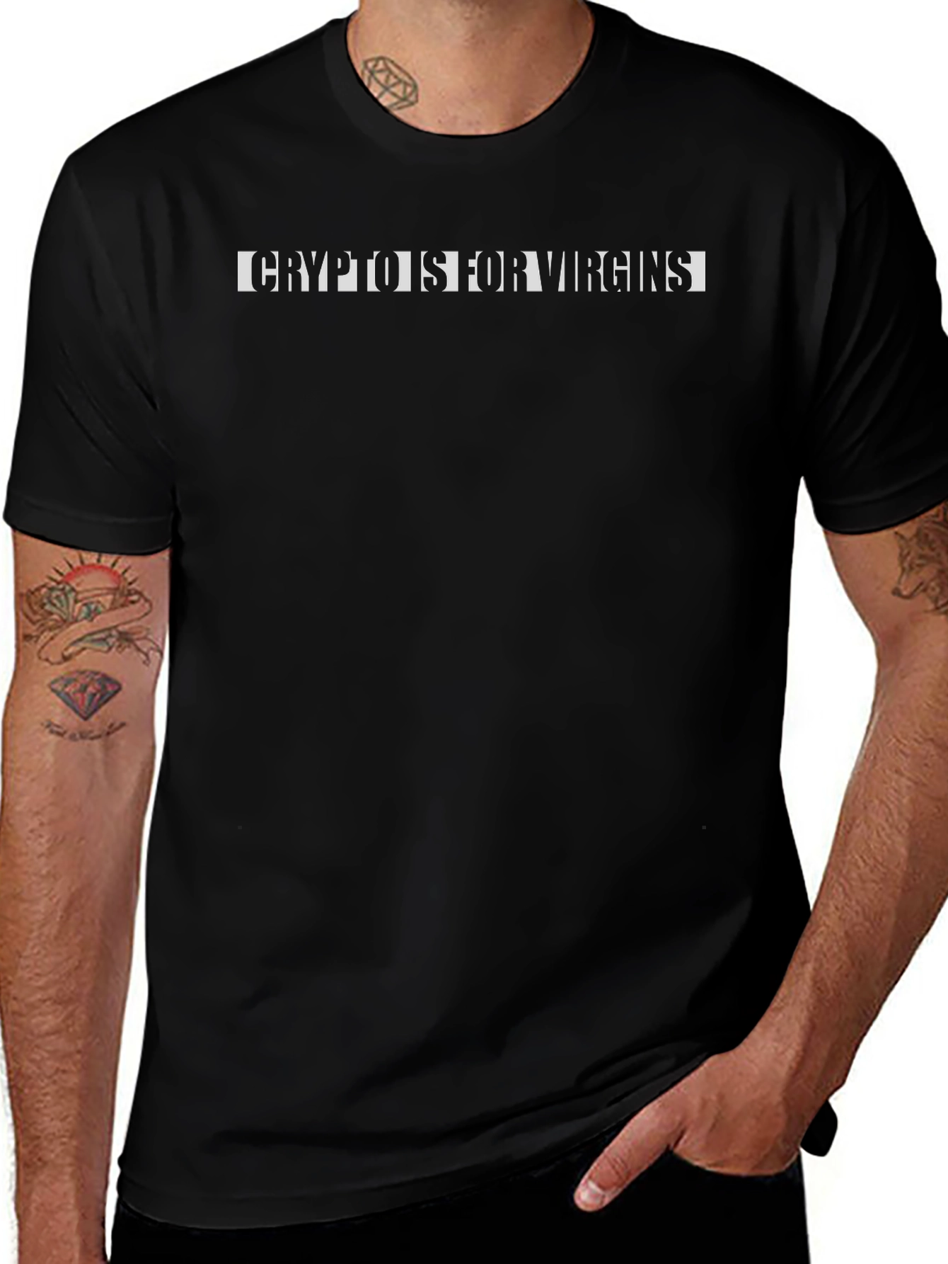 Crypto is for Virgins Black T-Shirt