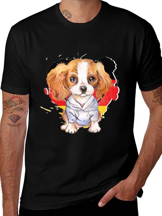 Dog in Hoodie Graphic Tee