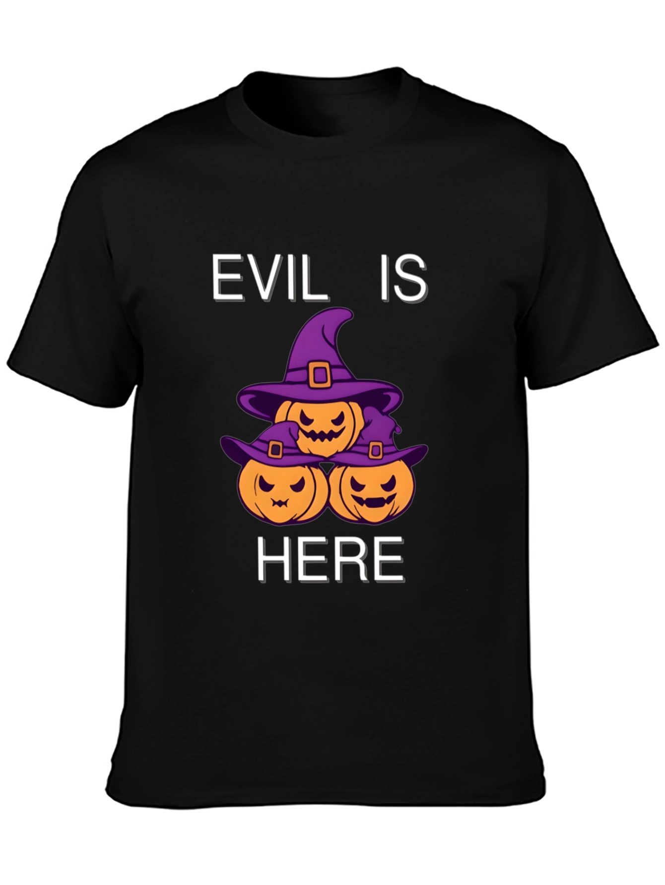 Evil Is Here Halloween Pumpkin T-Shirt