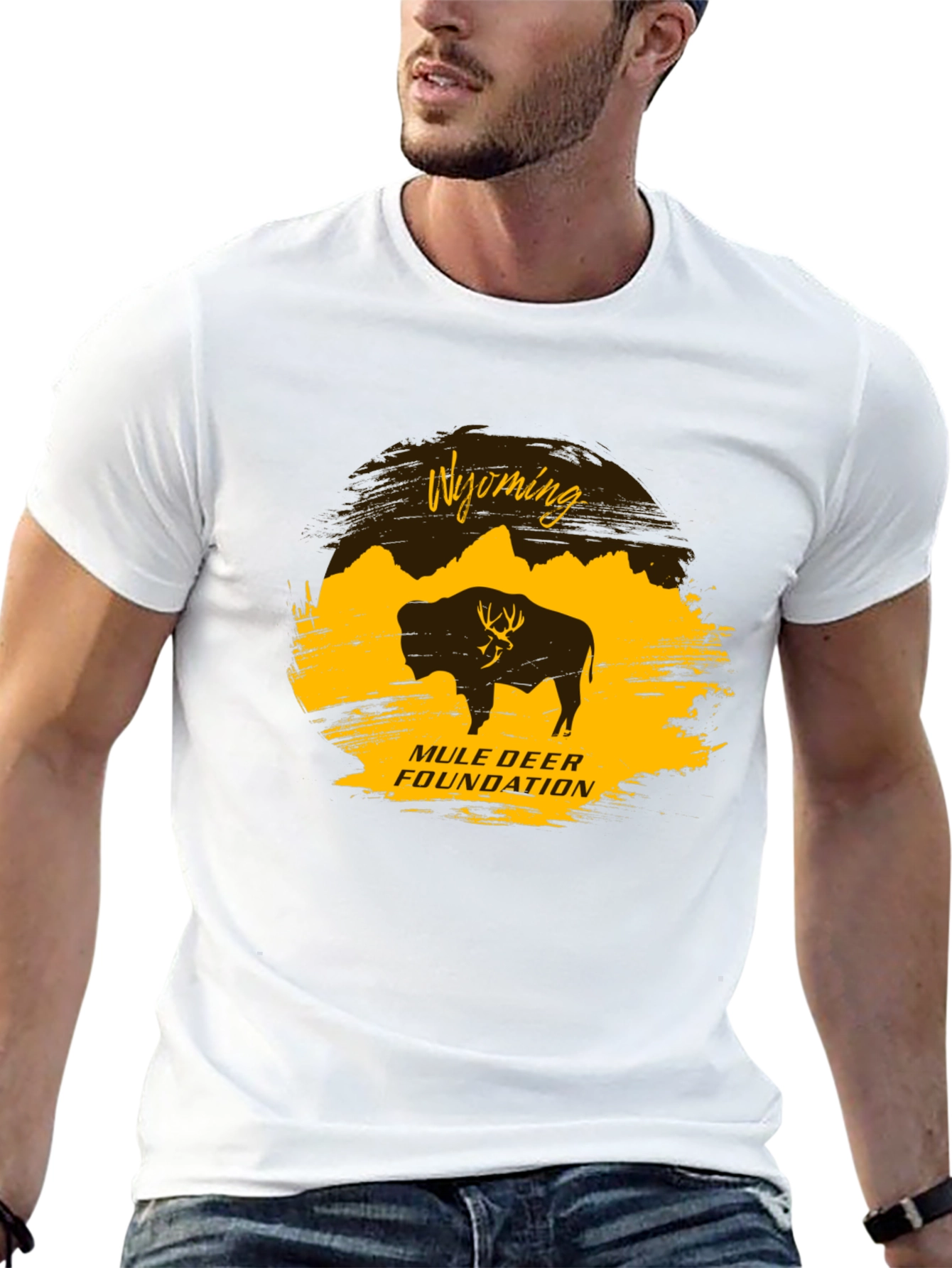 Wyoming Mule Deer Foundation Black T-Shirt