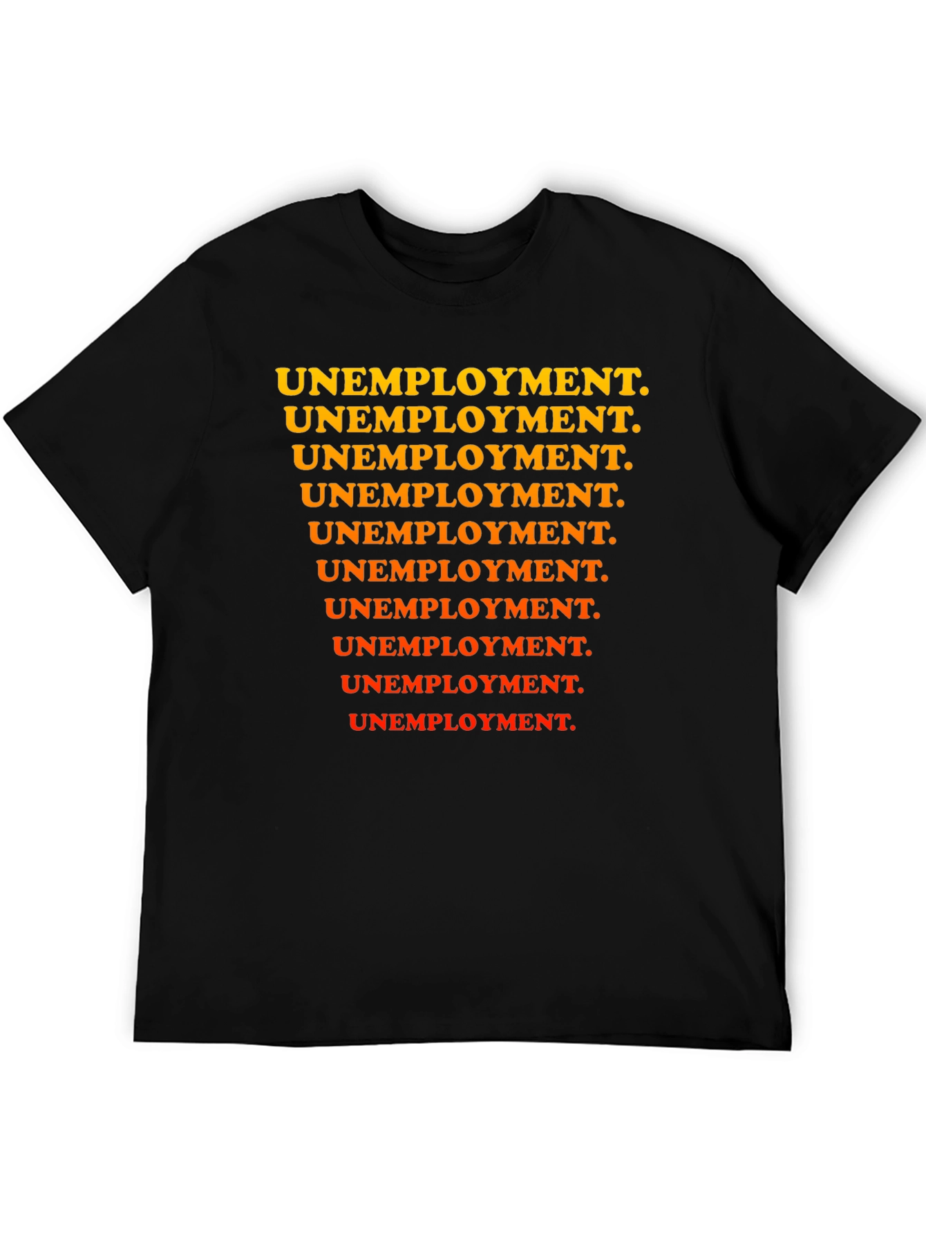 Unemployment Pattern Tee - Black Graphic T-Shirt