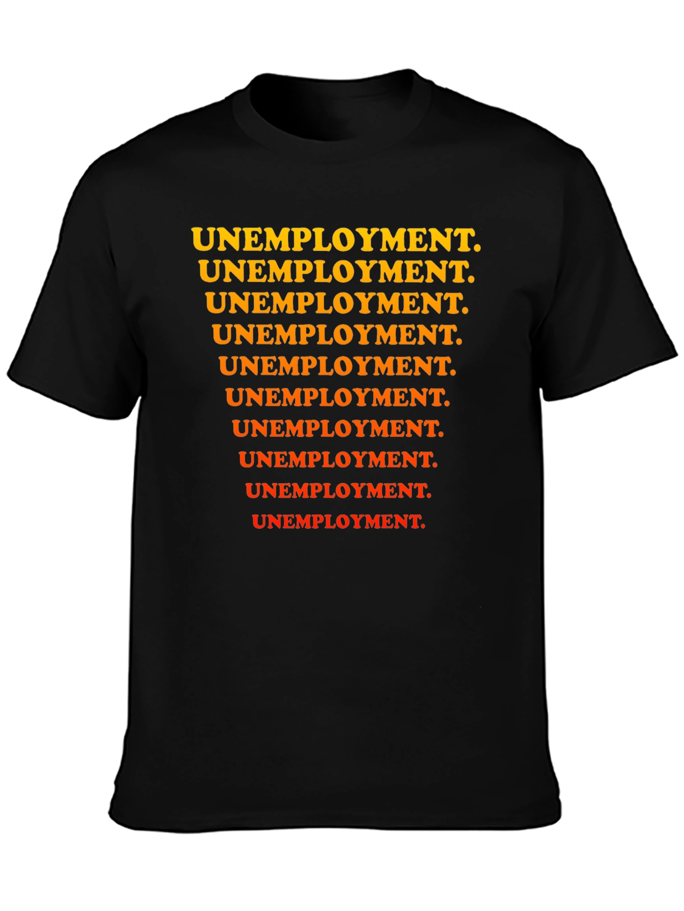 Unemployment Pattern Tee - Black Graphic T-Shirt